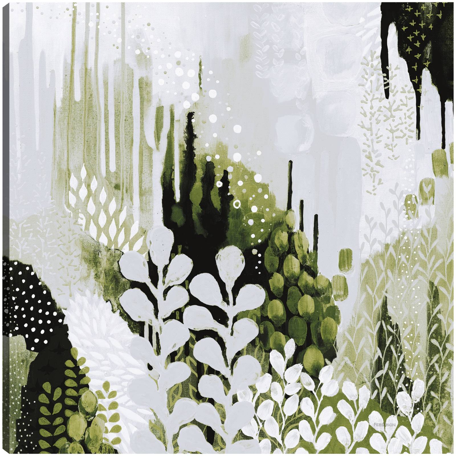 cuadro decorativo  BW Bosque II con Verde