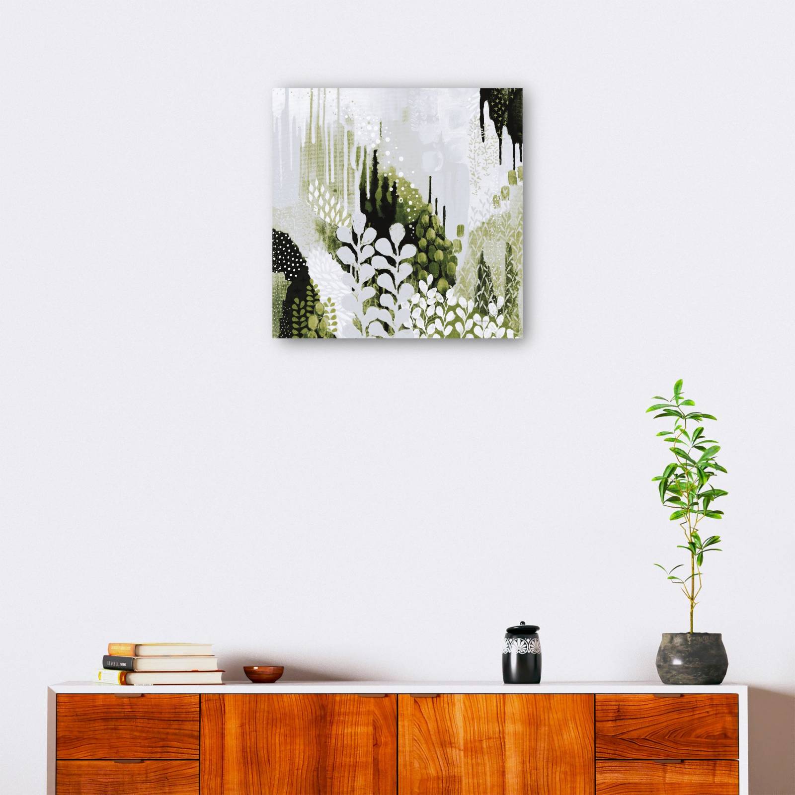 cuadro decorativo BW Bosque II con Verde