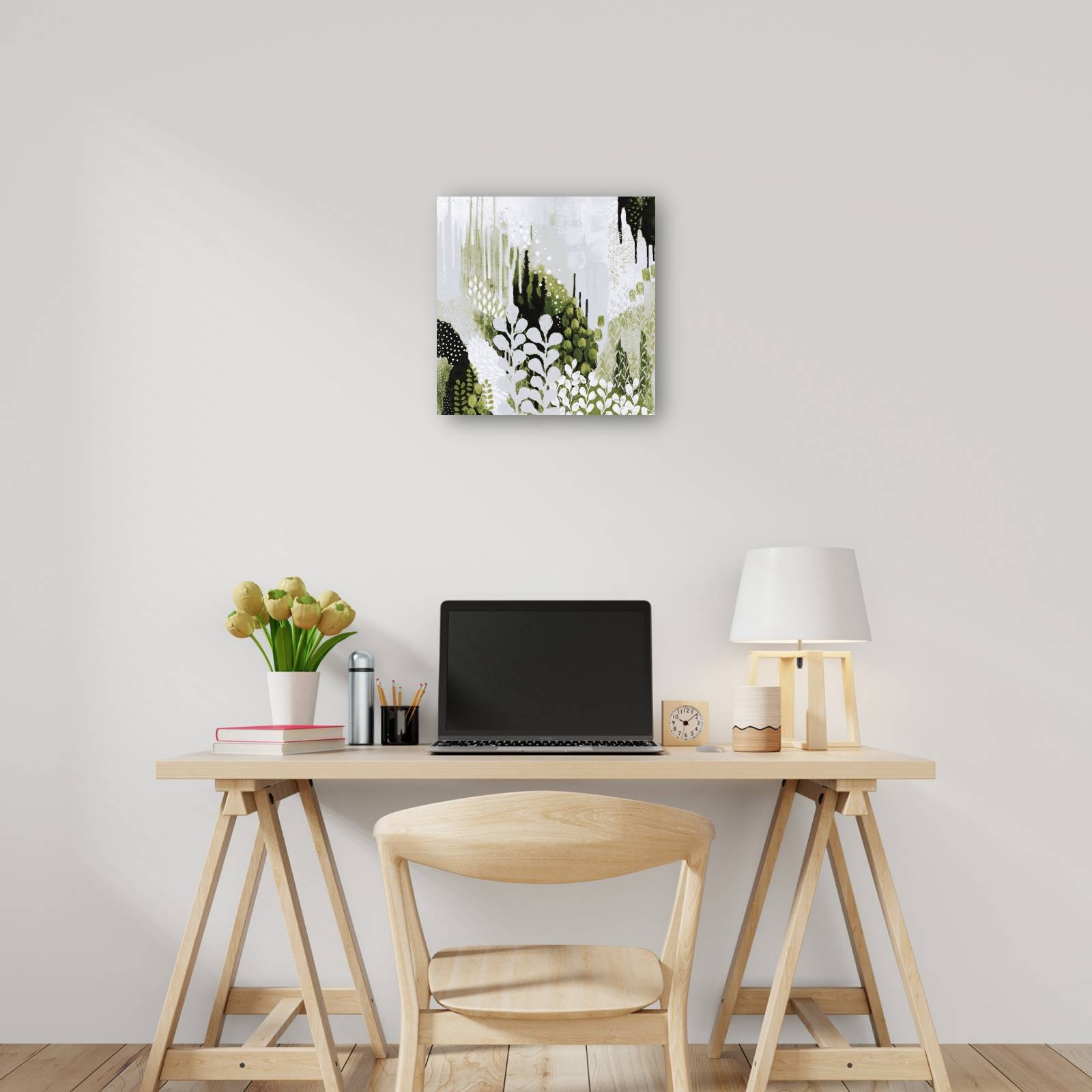 cuadro decorativo BW Bosque II con Verde