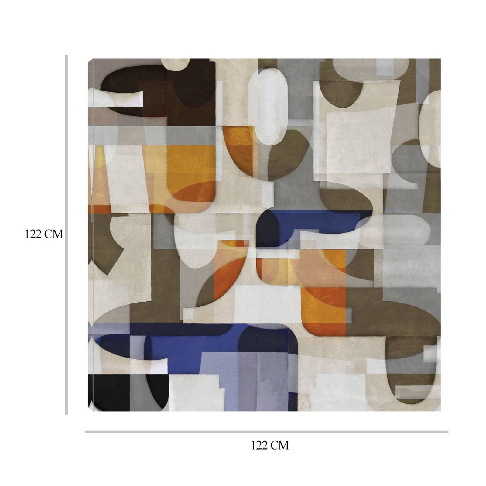 Cuadro Decorativo | Movimiento de mediados de siglo I | Justin Thompson | 122X122 Cm | Arte Abstracto | Impresión en Lienzo | Fine Art TJ