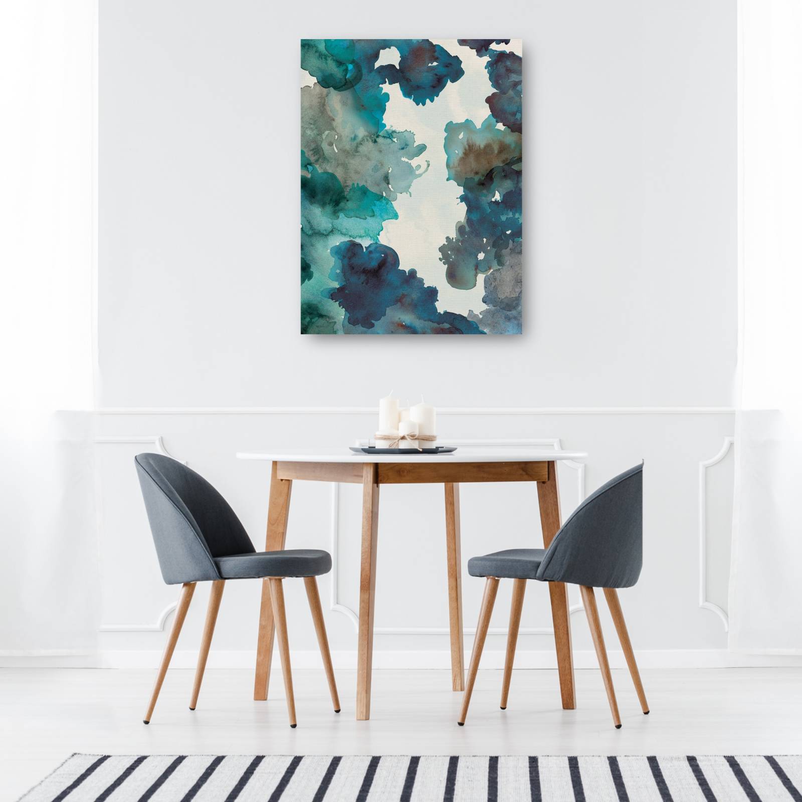 cuadro decorativo  Lavado azul y agua