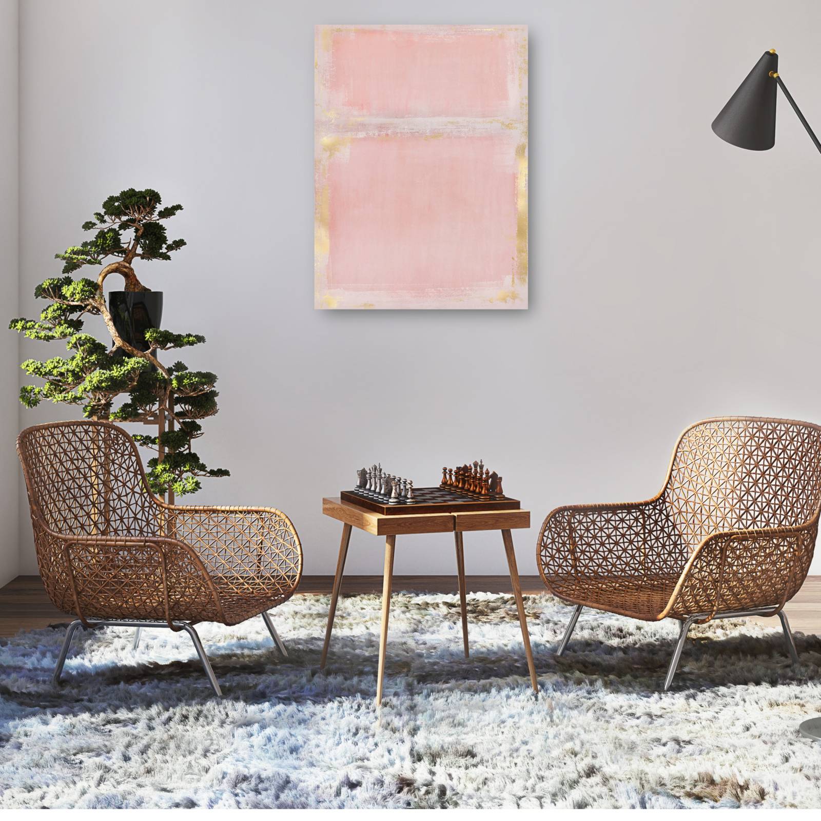 cuadro decorativo  Rubor dorado