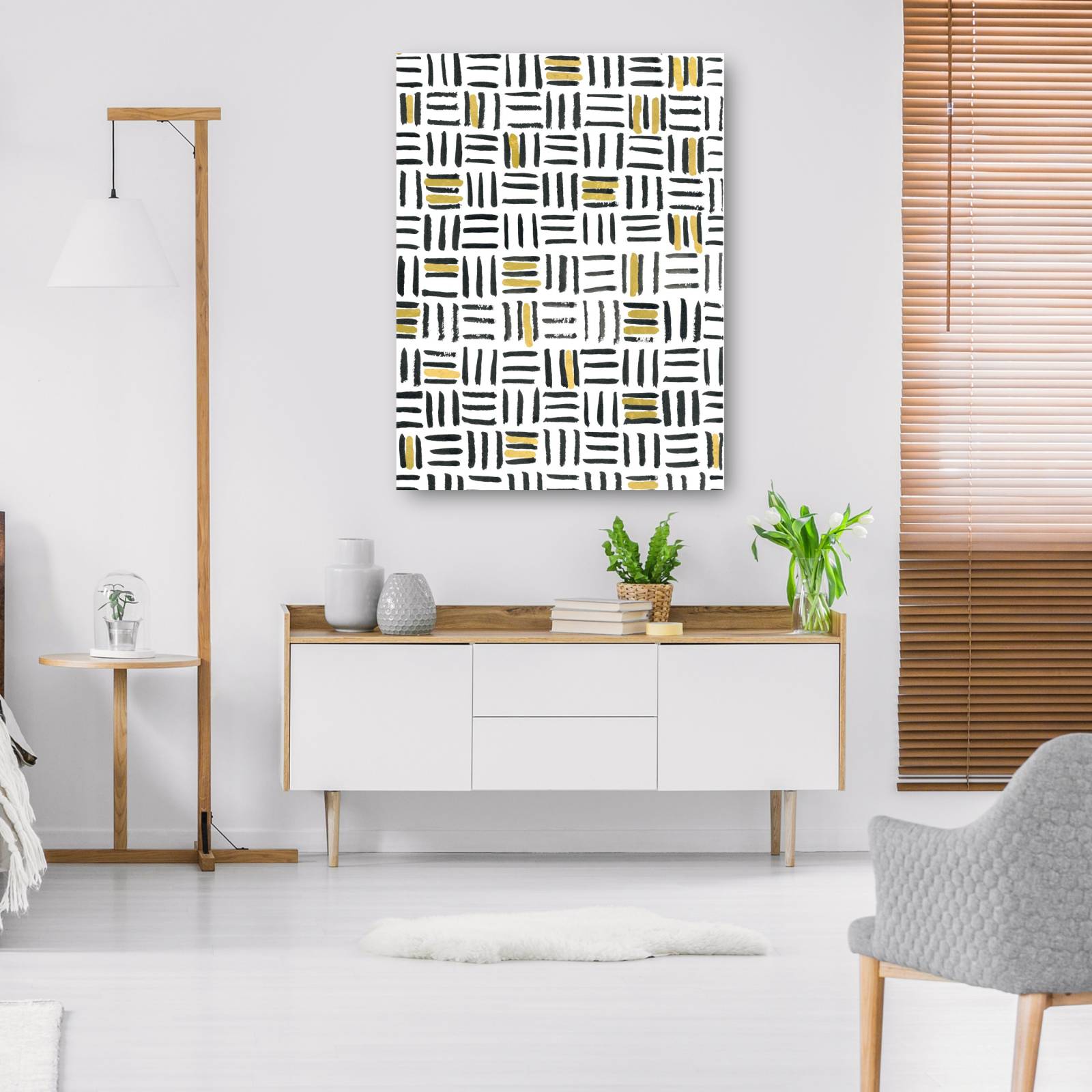 cuadro decorativo Paja con oro