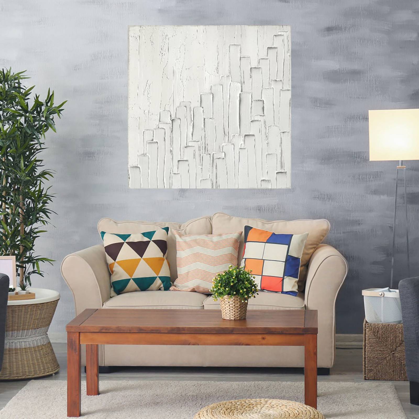 Cuadro Decorativo | Escalera gris | Paul Duncan | 82X82 Cm | Arte Abstracto | Impresión en Lienzo | Fine Art TJ