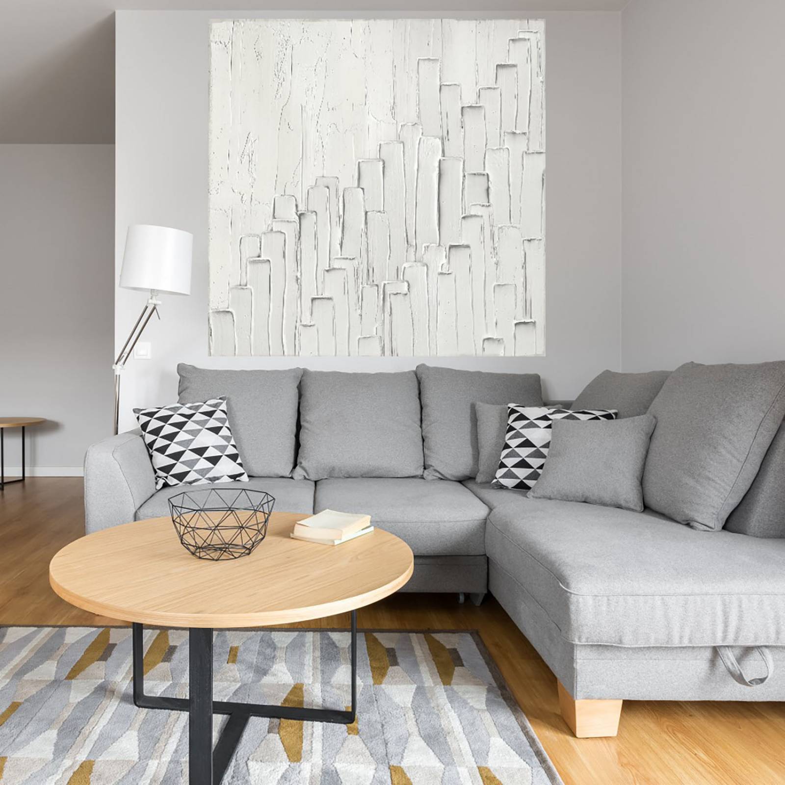 Cuadro Decorativo | Escalera gris | Paul Duncan | 82X82 Cm | Arte Abstracto | Impresión en Lienzo | Fine Art TJ