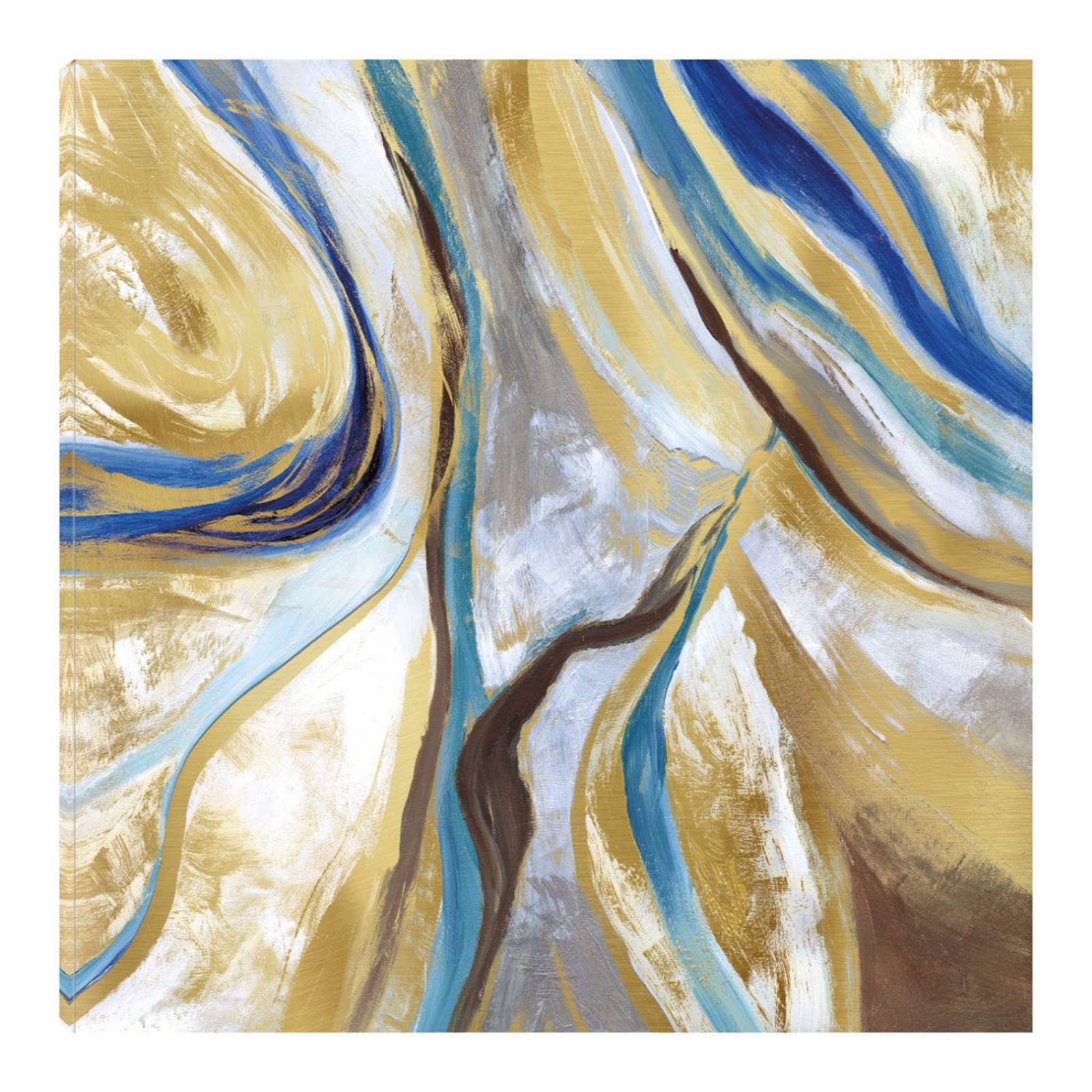 Cuadro Decorativo - Ágata y oro II - Nan - 122X122 cm - Arte Abstracto - Impresión en Lienzo - Fine Art TJ