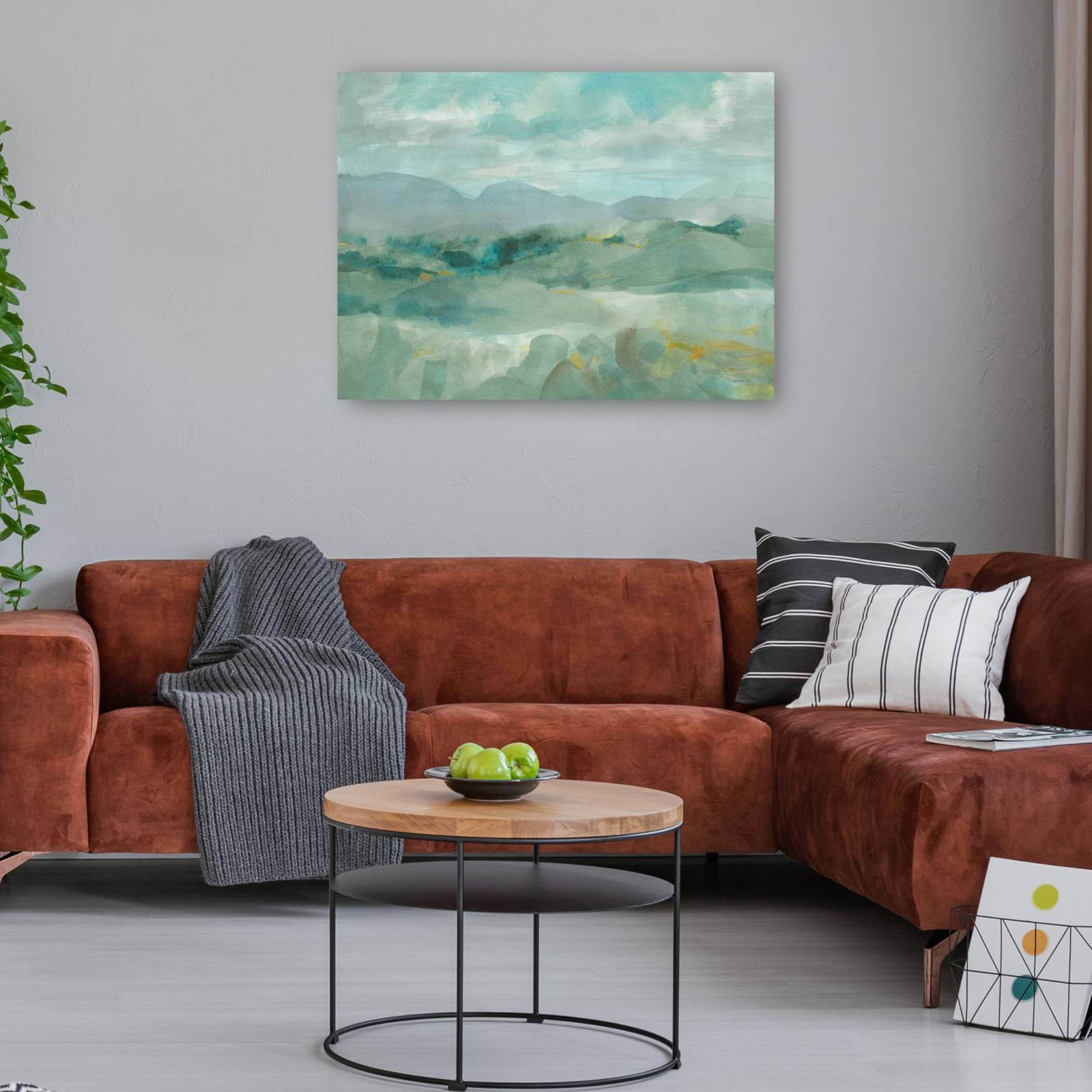 cuadro decorativo  Vista a la montaña verde
