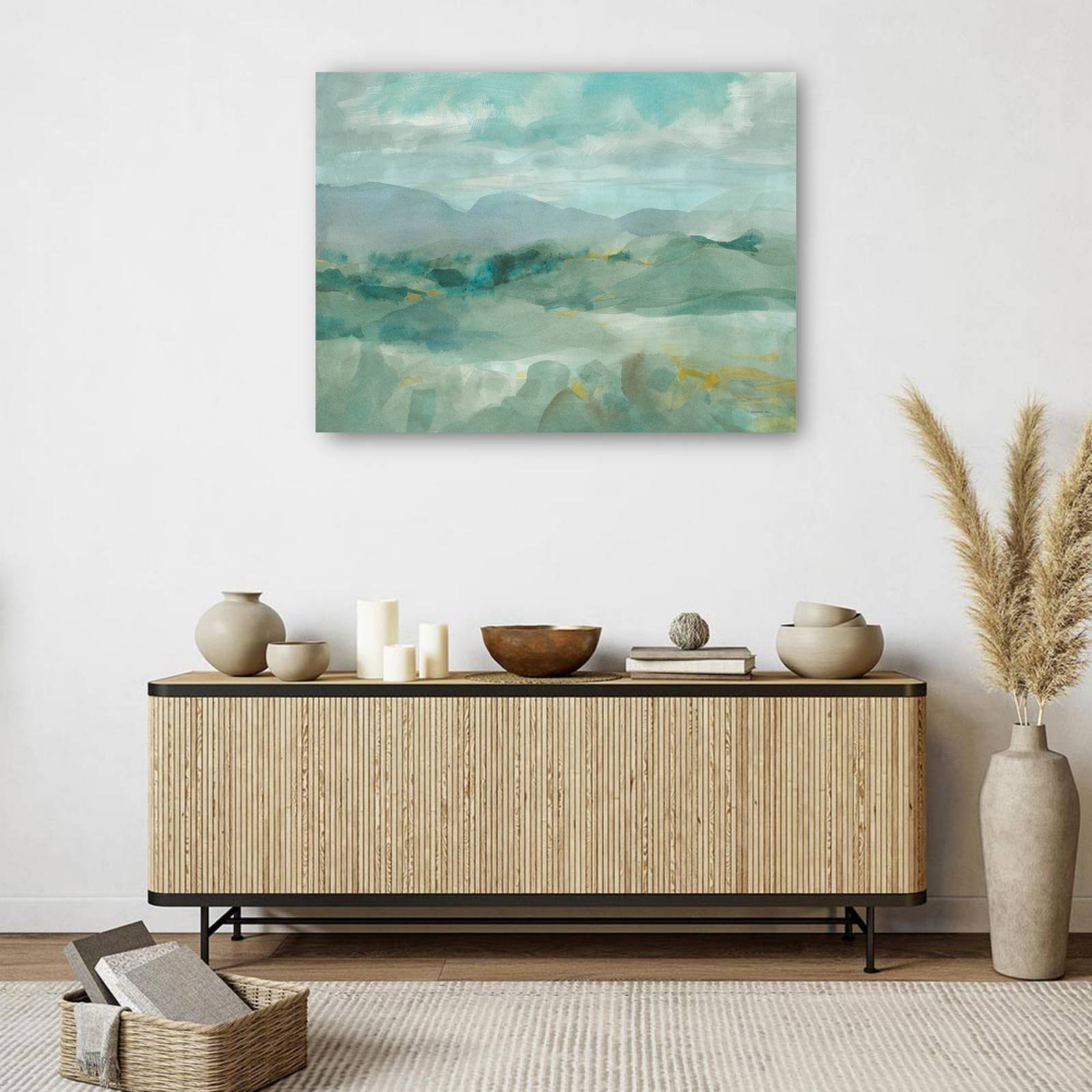 cuadro decorativo  Vista a la montaña verde