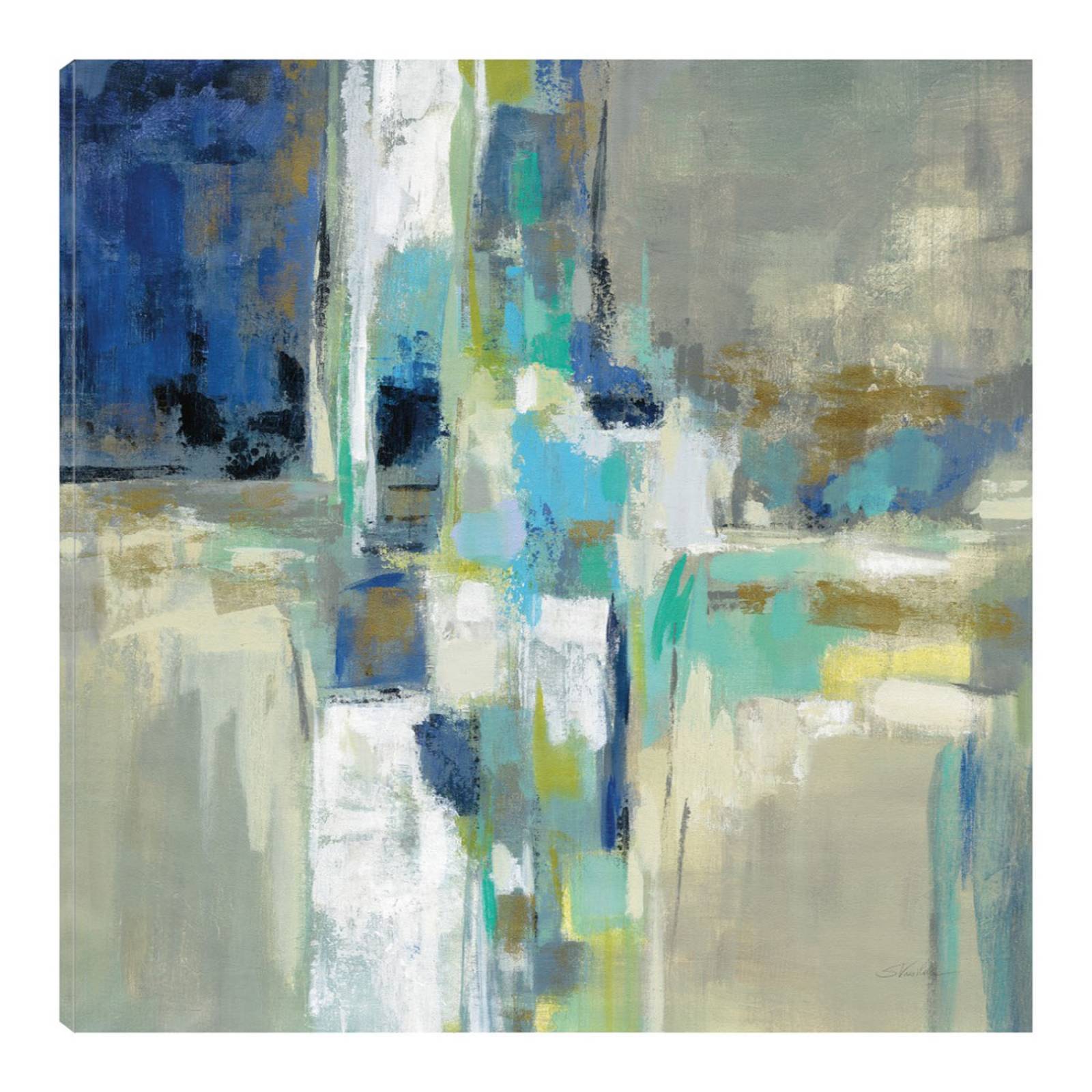 Cuadro Decorativo - Agua de manantial - Silvia Vassileva - 82X82 cm - Arte Abstracto - Impresión en Lienzo - Fine Art TJ