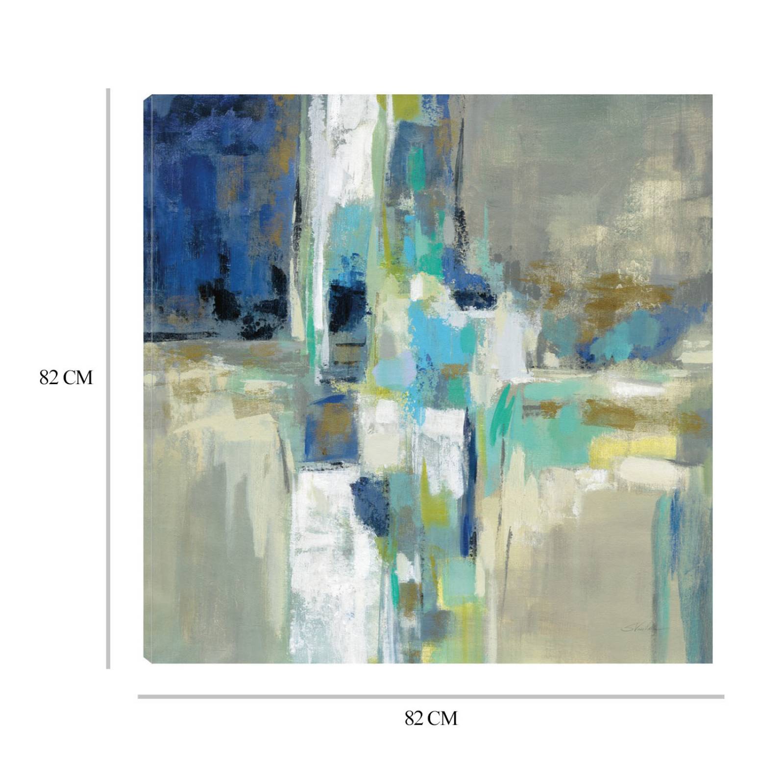 Cuadro Decorativo - Agua de manantial - Silvia Vassileva - 82X82 cm - Arte Abstracto - Impresión en Lienzo - Fine Art TJ