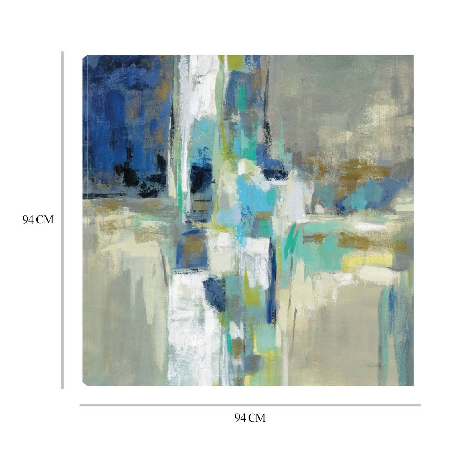 Cuadro Decorativo - Agua de manantial - Silvia Vassileva - 94X94 cm - Arte Abstracto - Impresión en Lienzo - Fine Art TJ