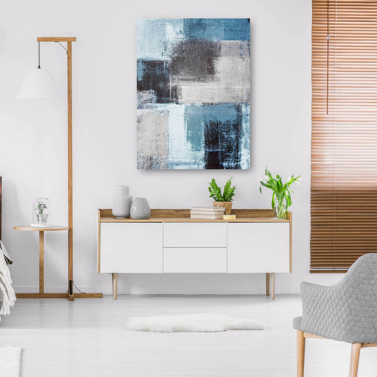 cuadro decorativo Resumen azul III