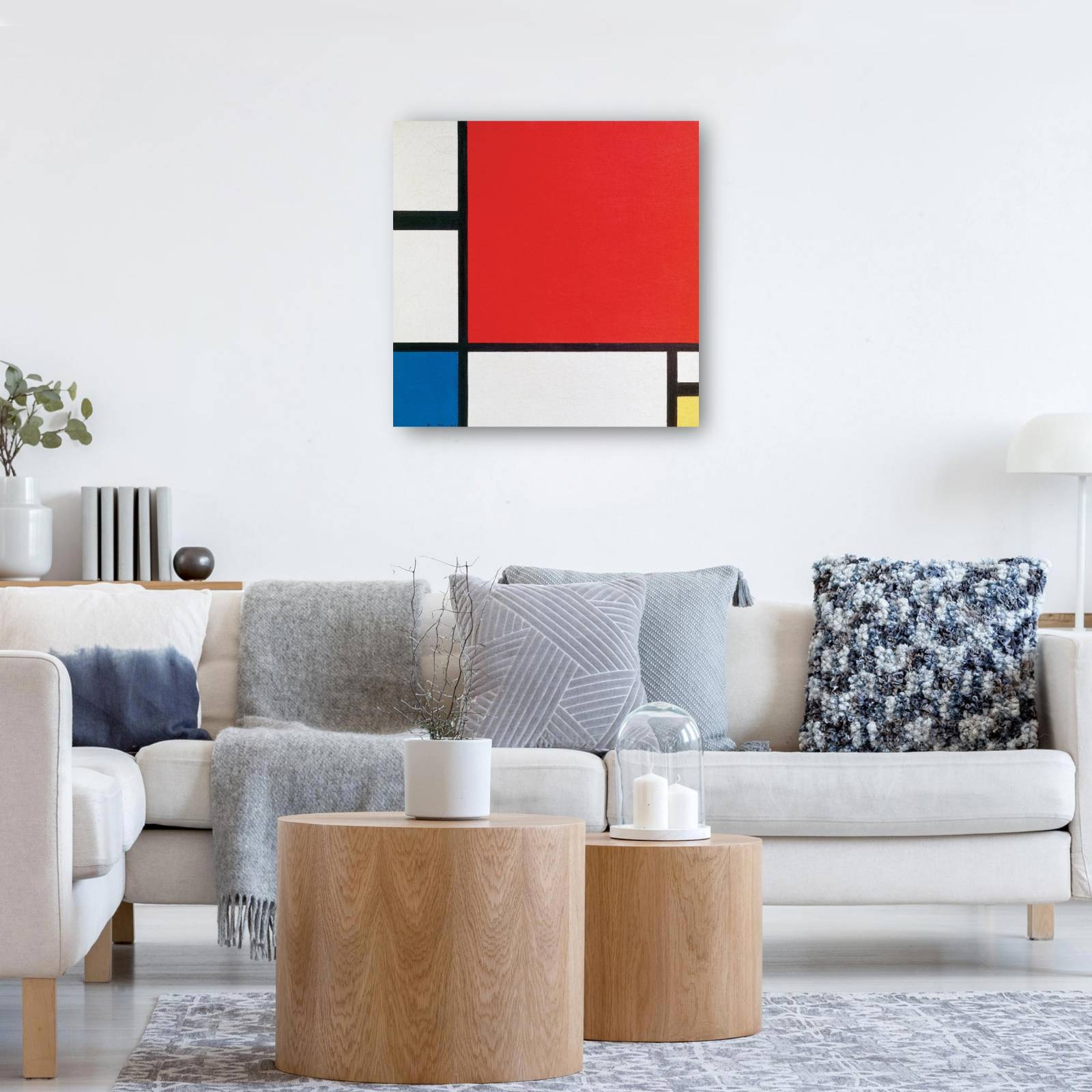 cuadro decorativo Composicion II en rojo azul y amarillo