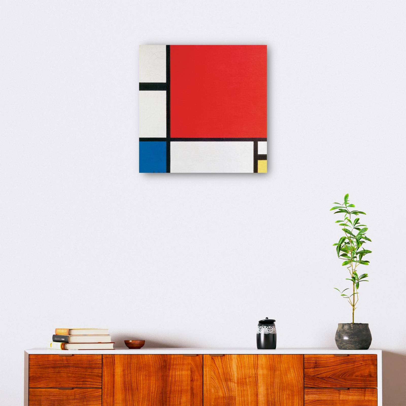 cuadro decorativo Composicion II en rojo azul y amarillo