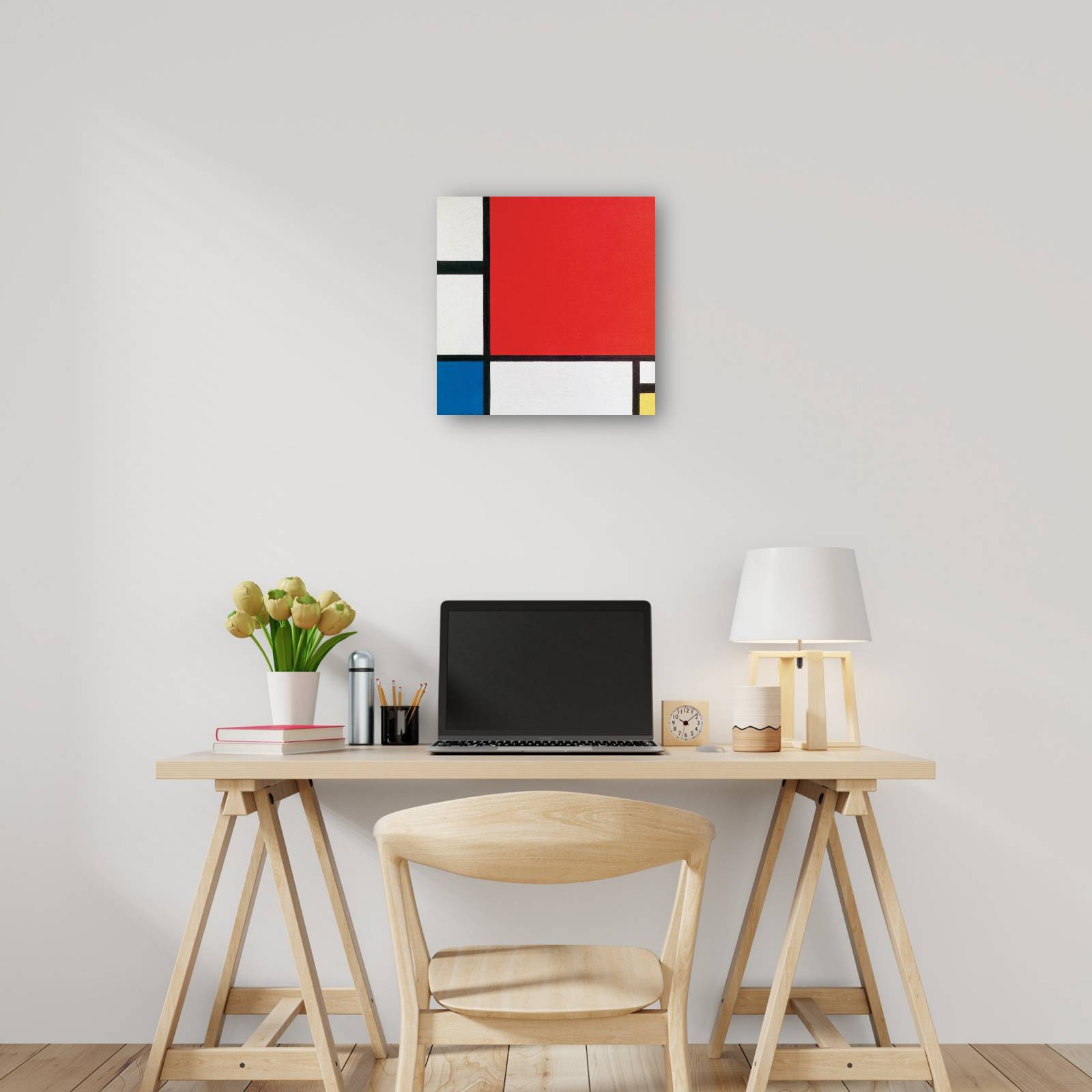 cuadro decorativo Composicion II en rojo azul y amarillo