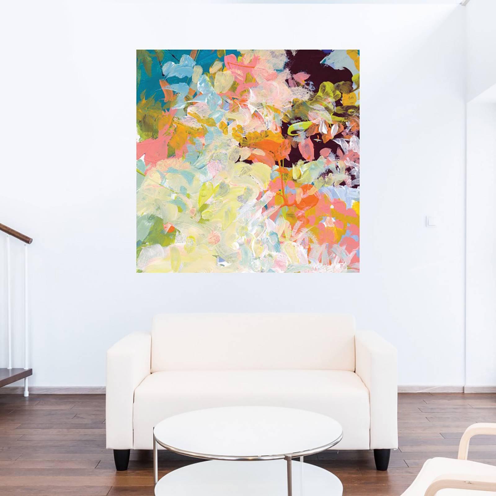 Cuadro Decorativo | Caida Libre Lunar 1 | Jan Weiss | 56X56 Cm | Arte Abstracto | Impresión en Lienzo | Fine Art TJ