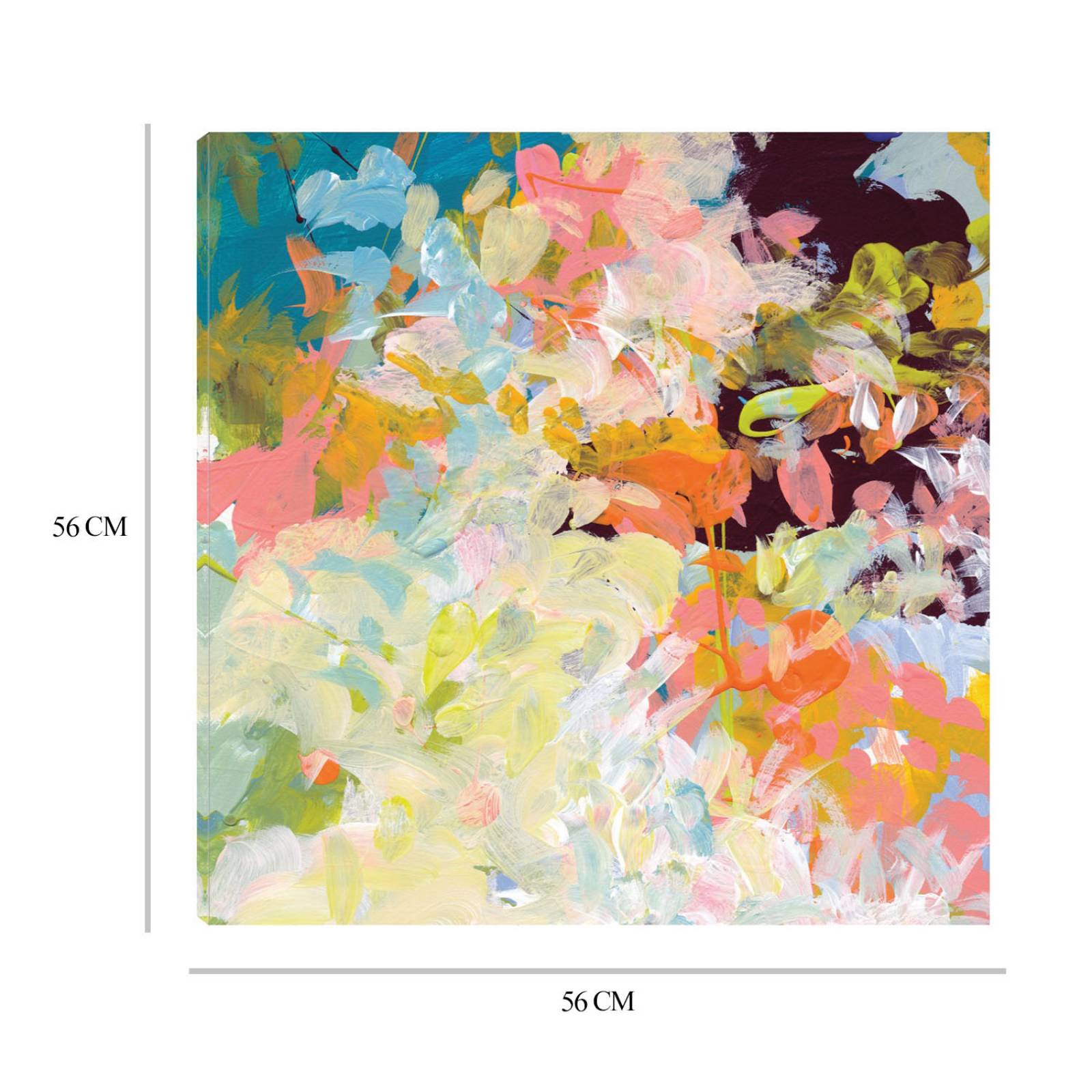 Cuadro Decorativo | Caida Libre Lunar 1 | Jan Weiss | 56X56 Cm | Arte Abstracto | Impresión en Lienzo | Fine Art TJ