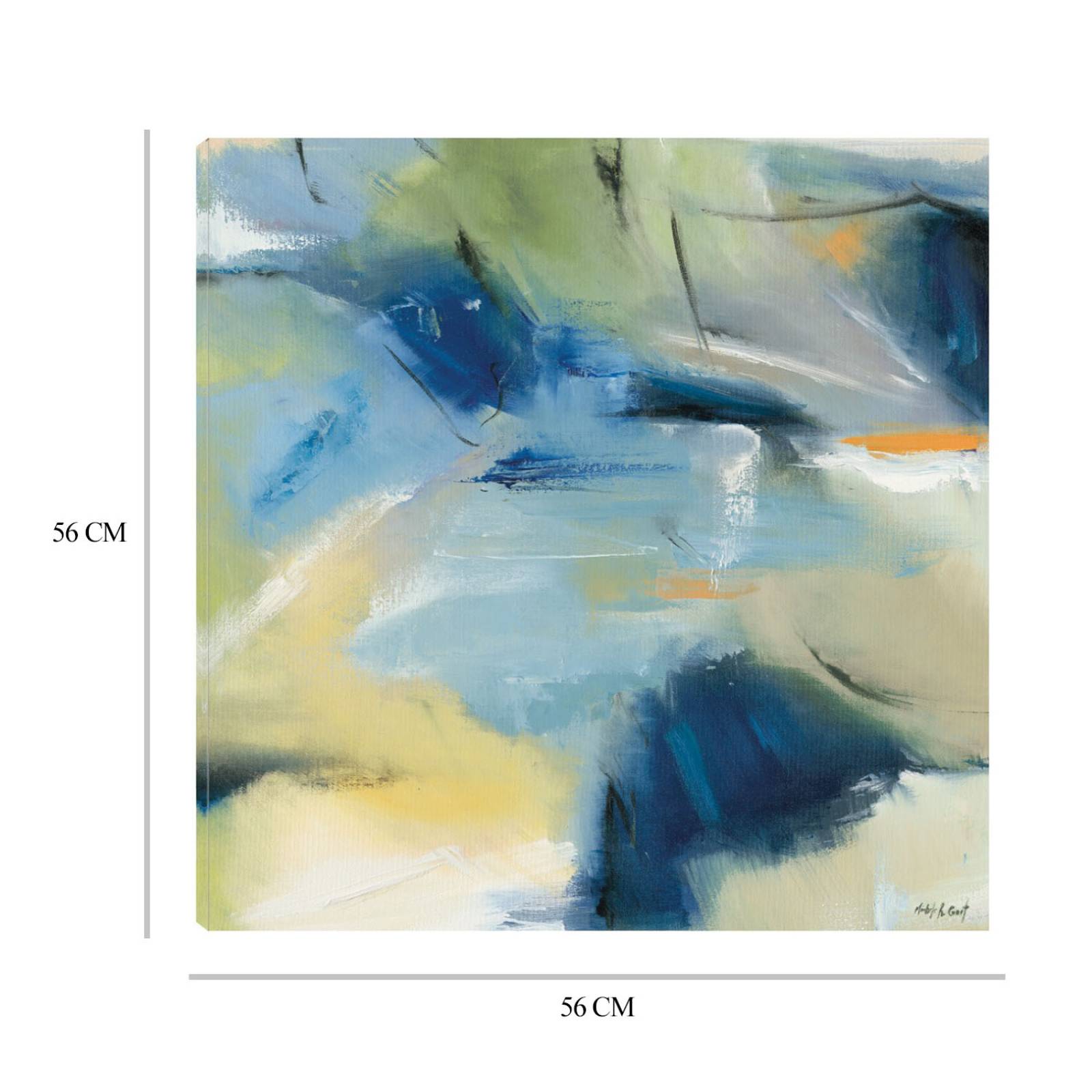 Cuadro Decorativo | Caos azul | Michele Gort | 56X56 Cm | Arte Abstracto | Impresión en Lienzo | Fine Art TJ