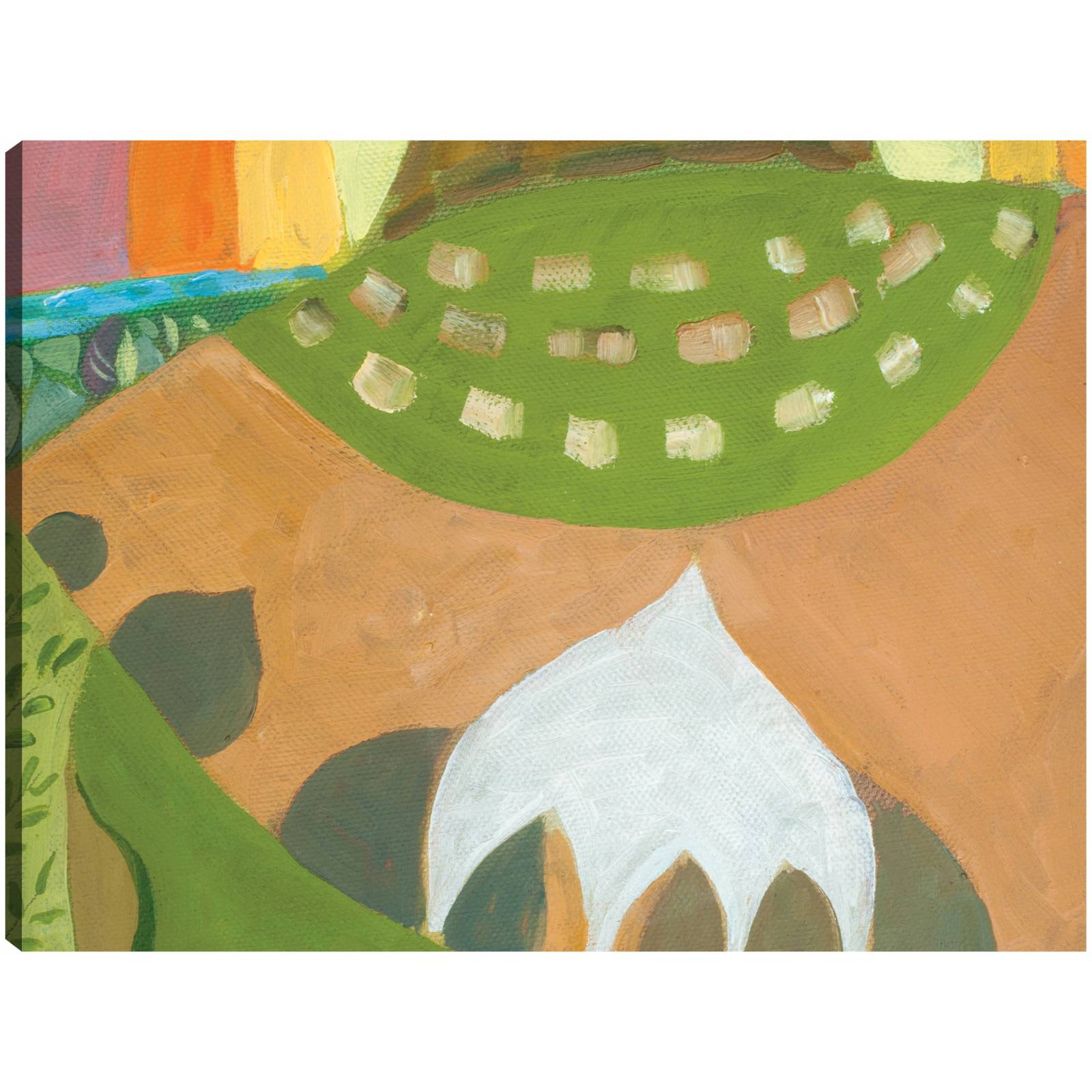 cuadro decorativo - Paloma blanca aterrizada en el jardín