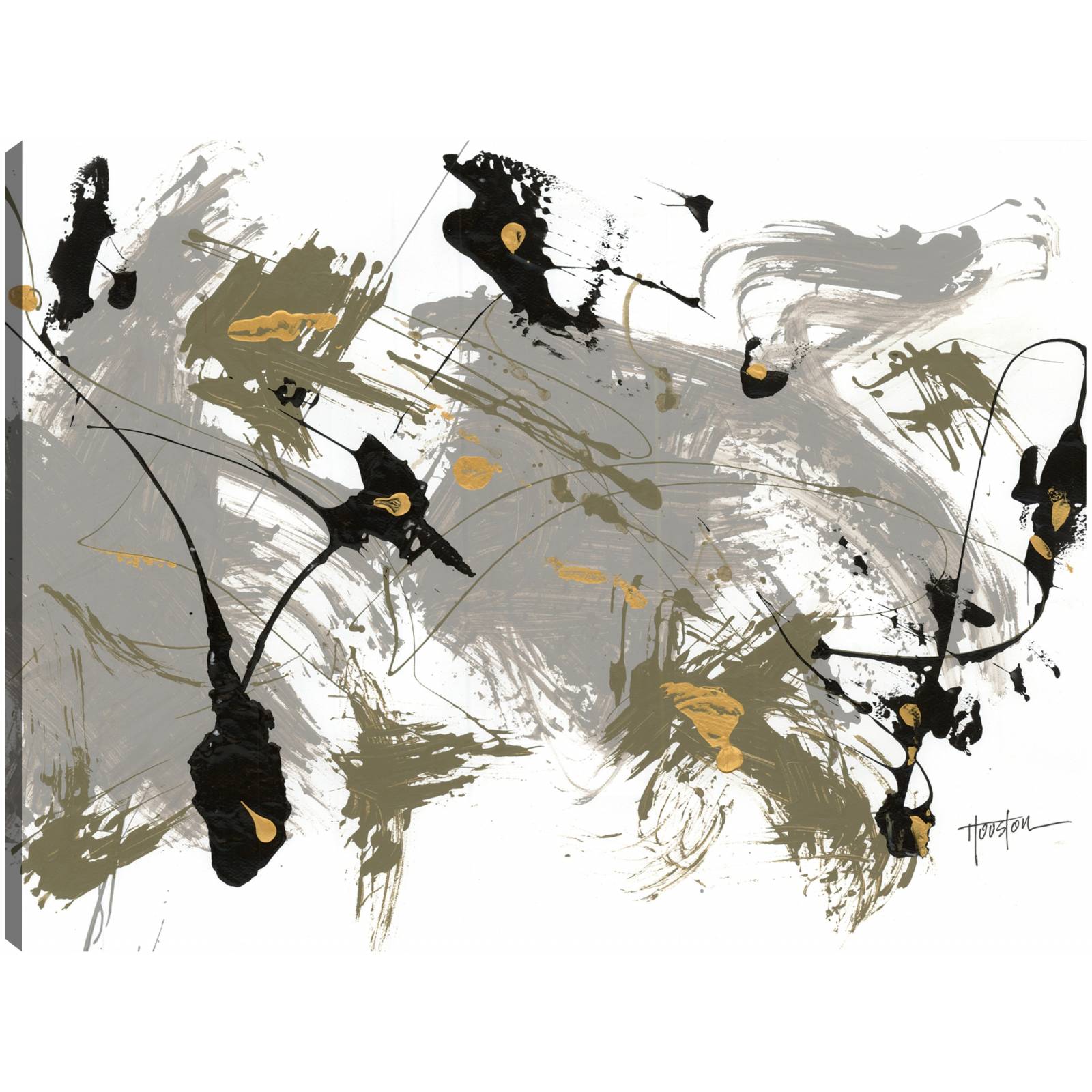 cuadro decorativo - Negro y dorado 2