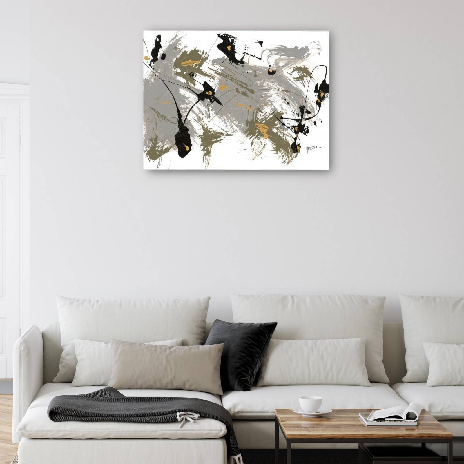 cuadro decorativo - Negro y dorado 2