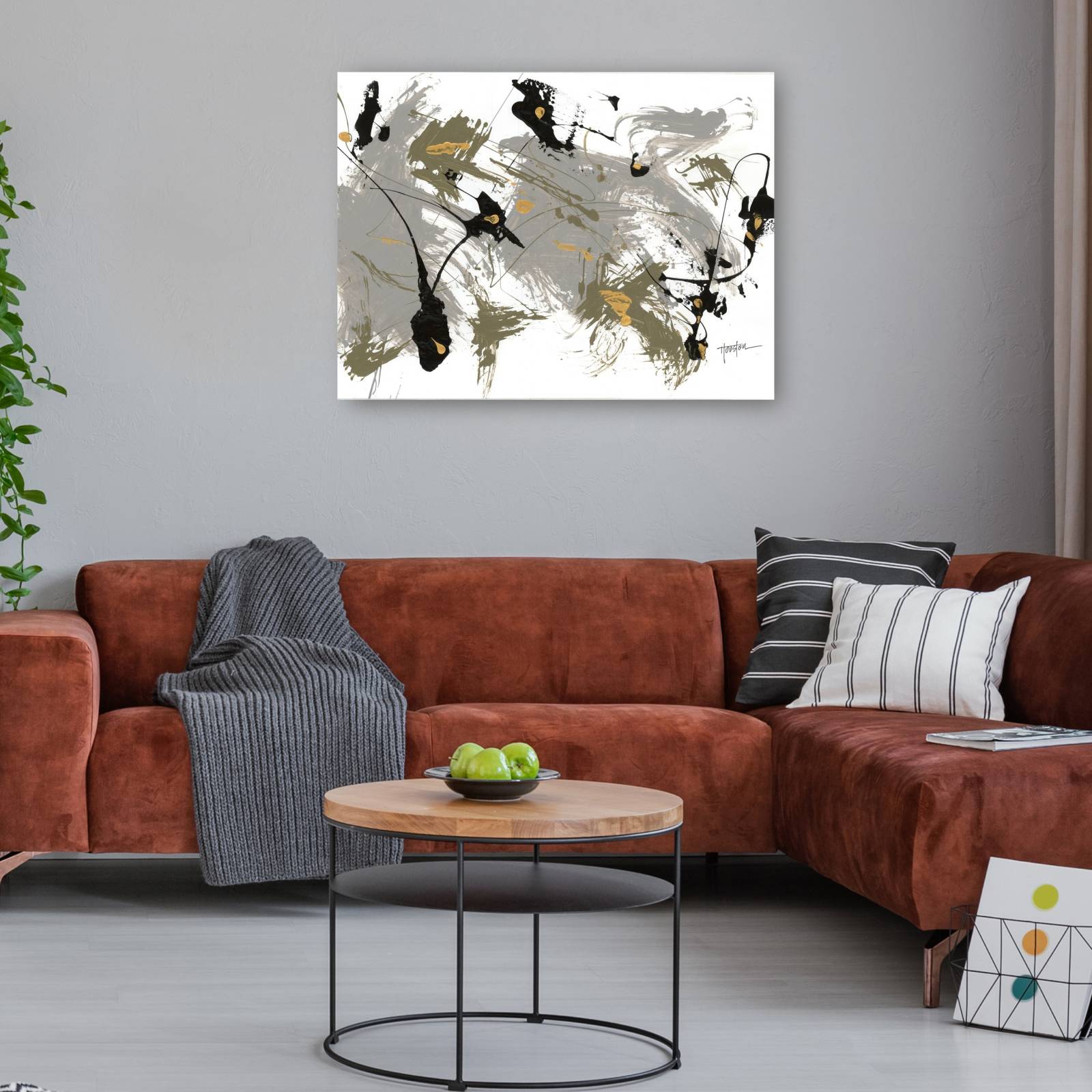 cuadro decorativo - Negro y dorado 2