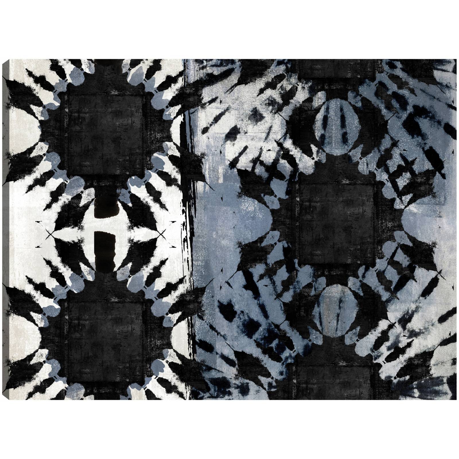 cuadro decorativo - Flor Tribal Azul Horizontal