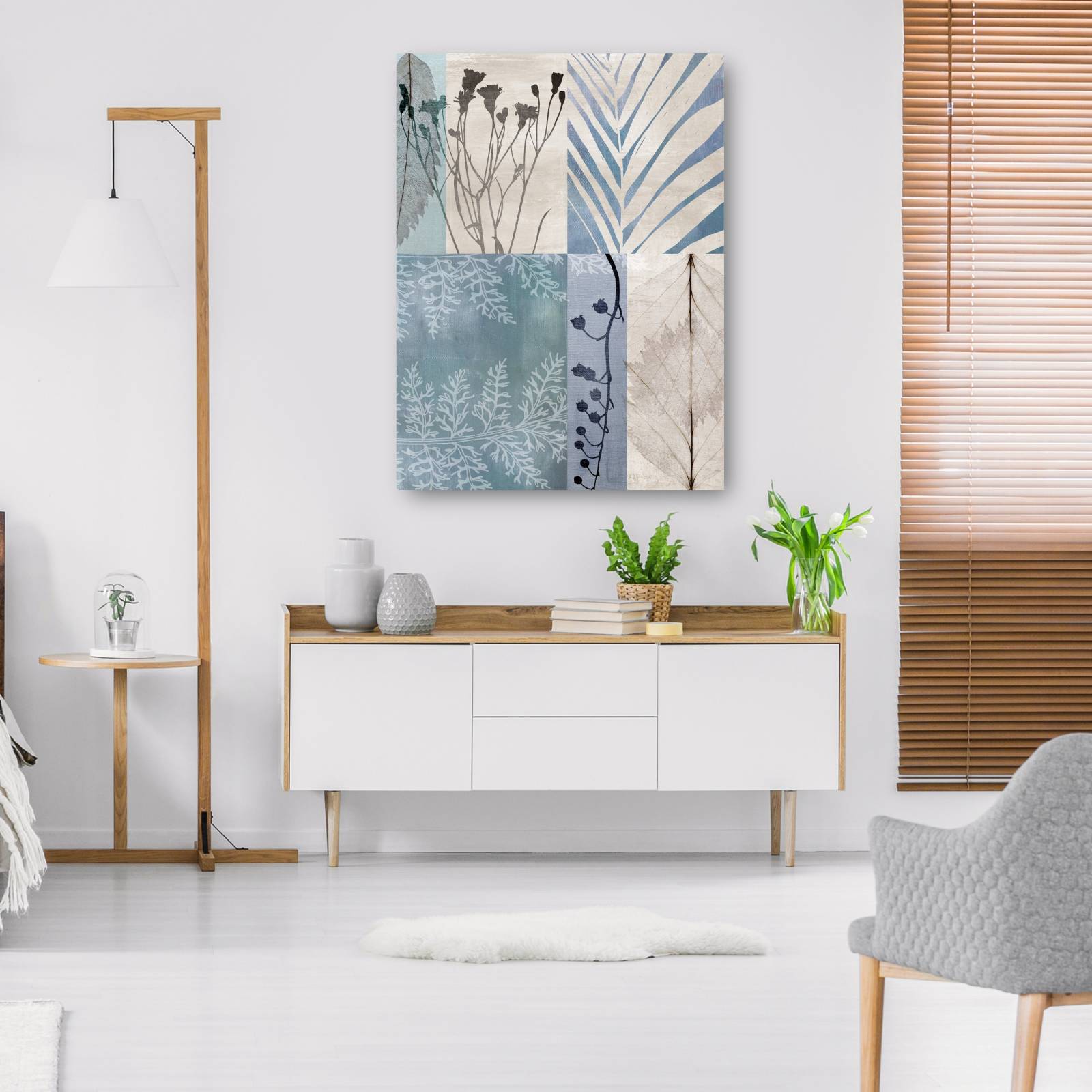 cuadro decorativo - Azul Botánico