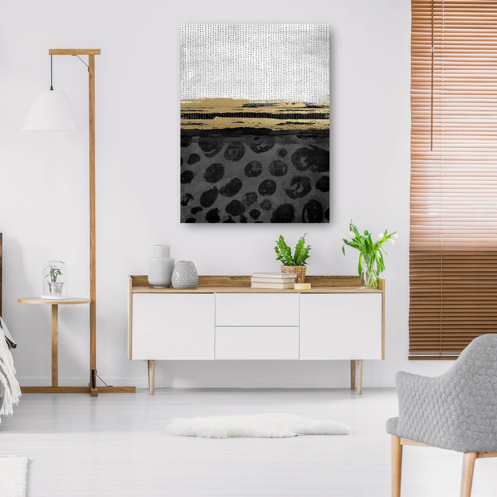 cuadro decorativo - Blanco y negro étnico