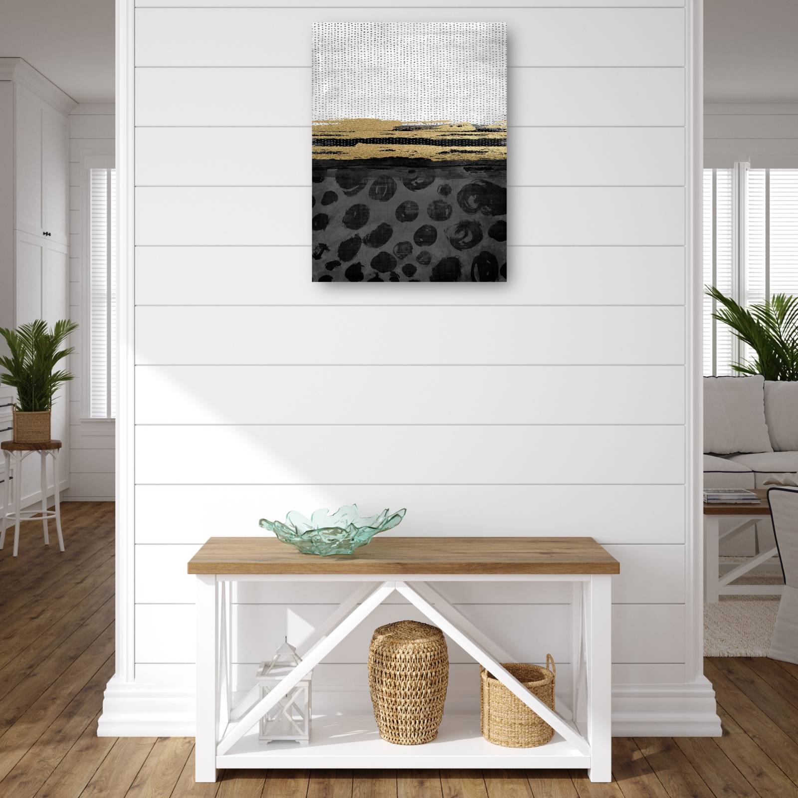 cuadro decorativo - Blanco y negro étnico