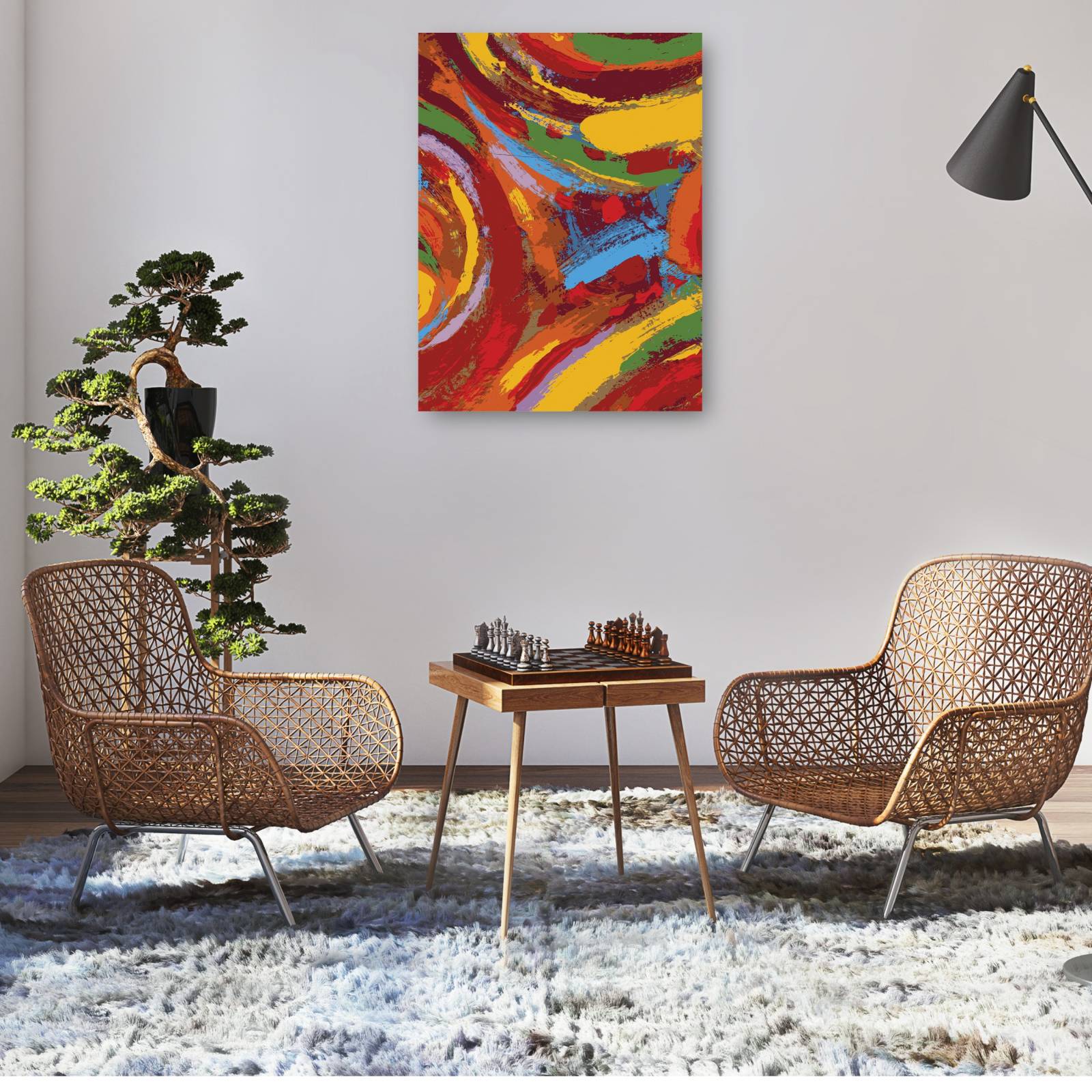 cuadro decorativo - Resumen de remolinos del desierto deslumbrante