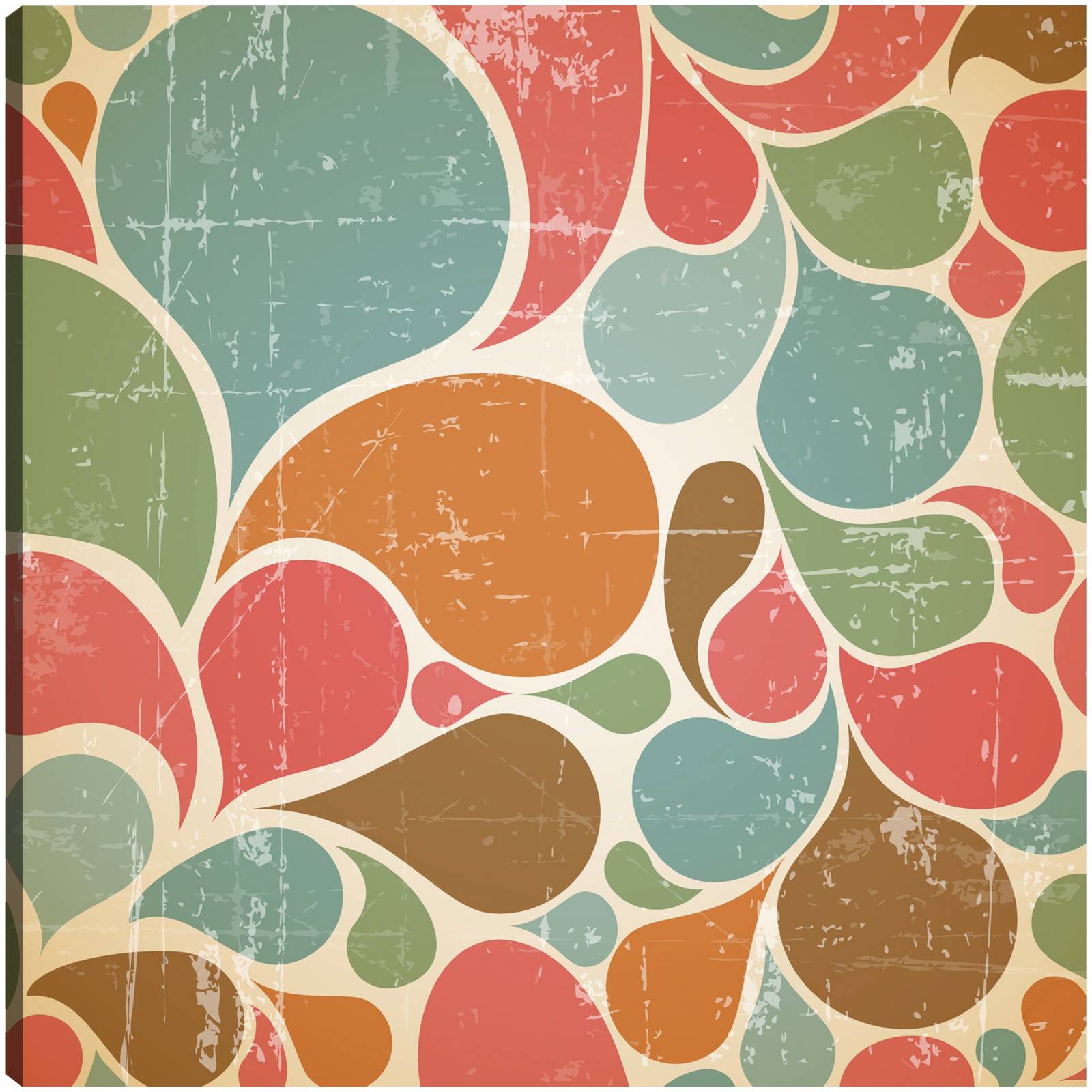 cuadro decorativo - Patrón de gotas de lluvia retro