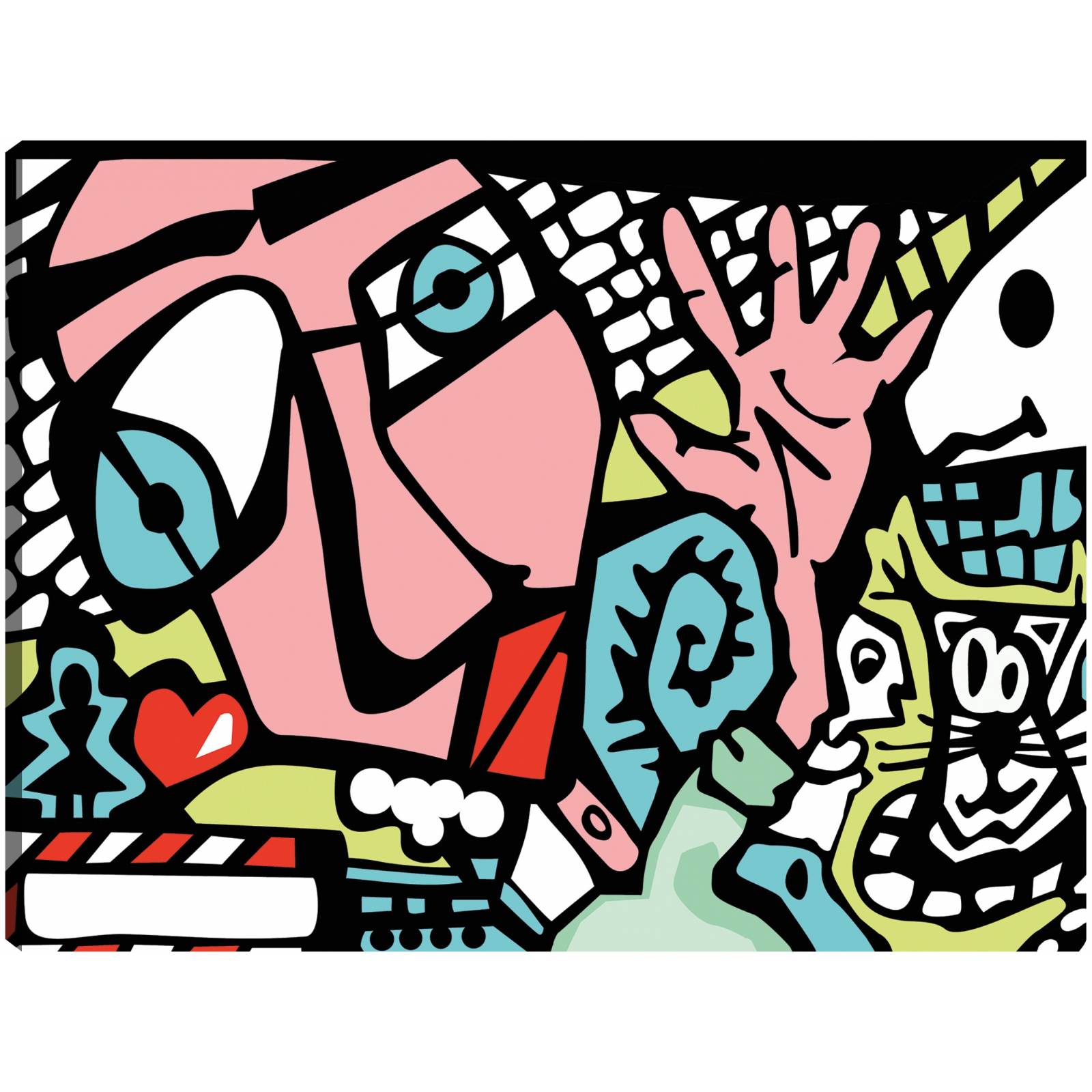 cuadro decorativo - Soy un grafiti de persona gato