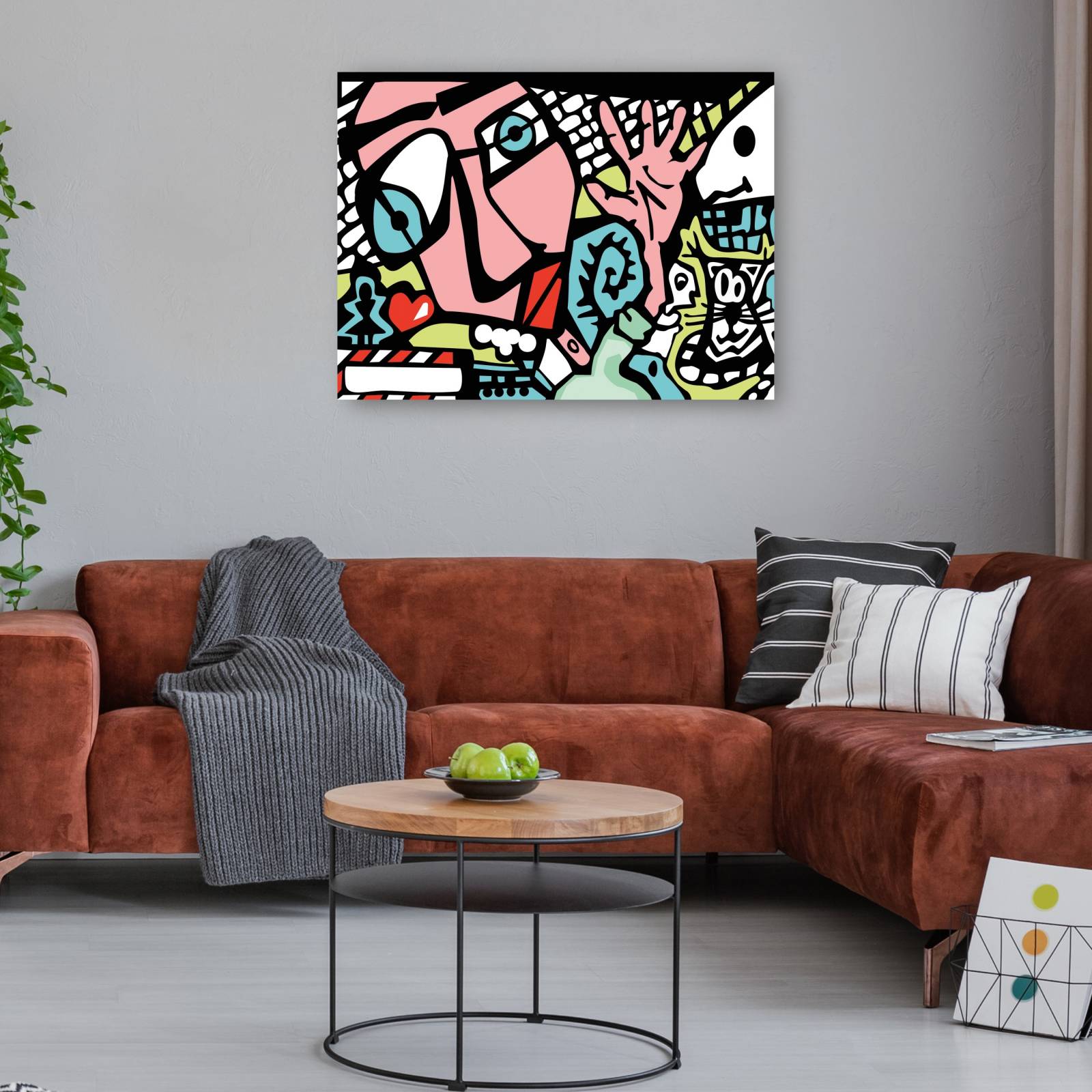 cuadro decorativo - Soy un grafiti de persona gato