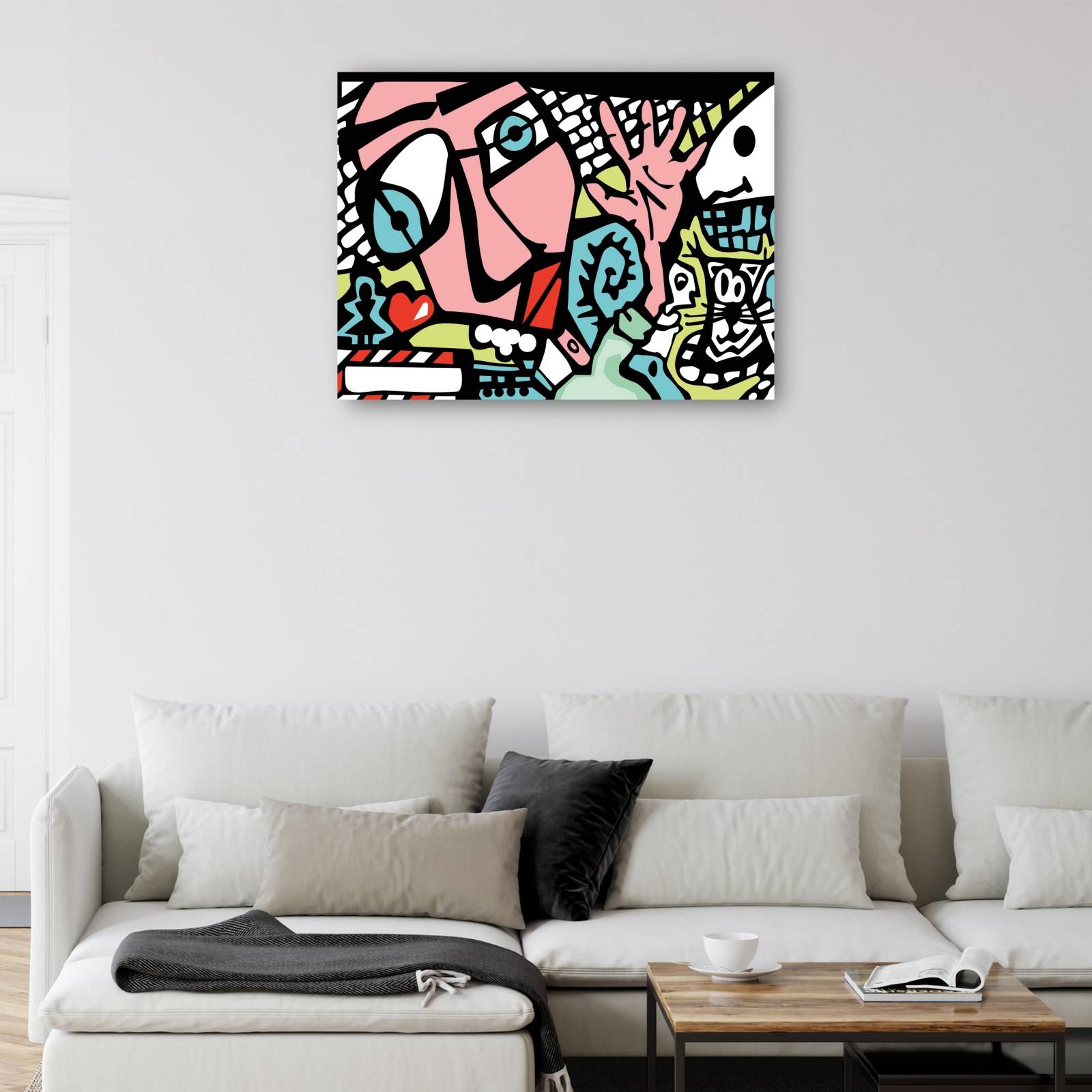 cuadro decorativo - Soy un grafiti de persona gato