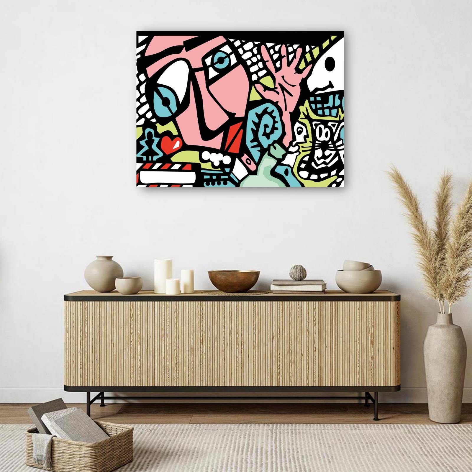 cuadro decorativo - Soy un grafiti de persona gato