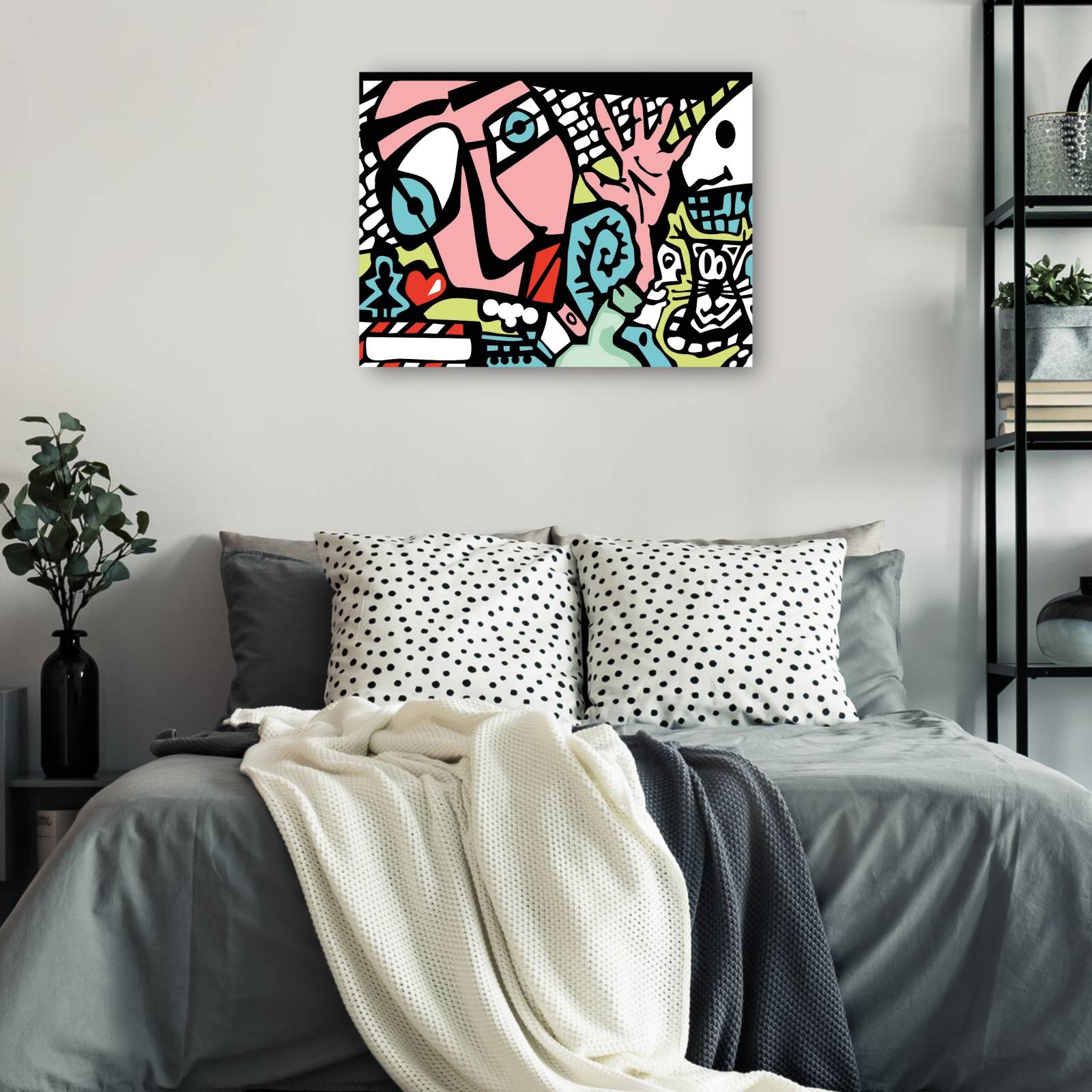 cuadro decorativo - Soy un grafiti de persona gato