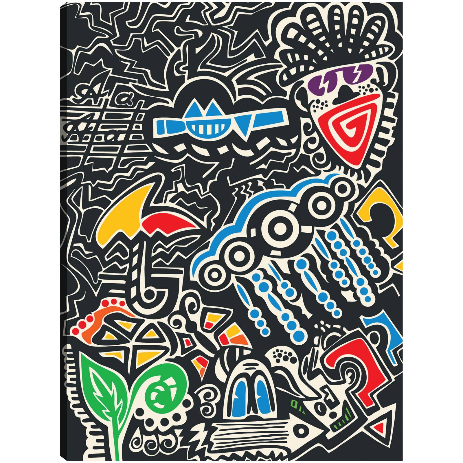 cuadro decorativo - Garabatos de graffiti de clase de arte