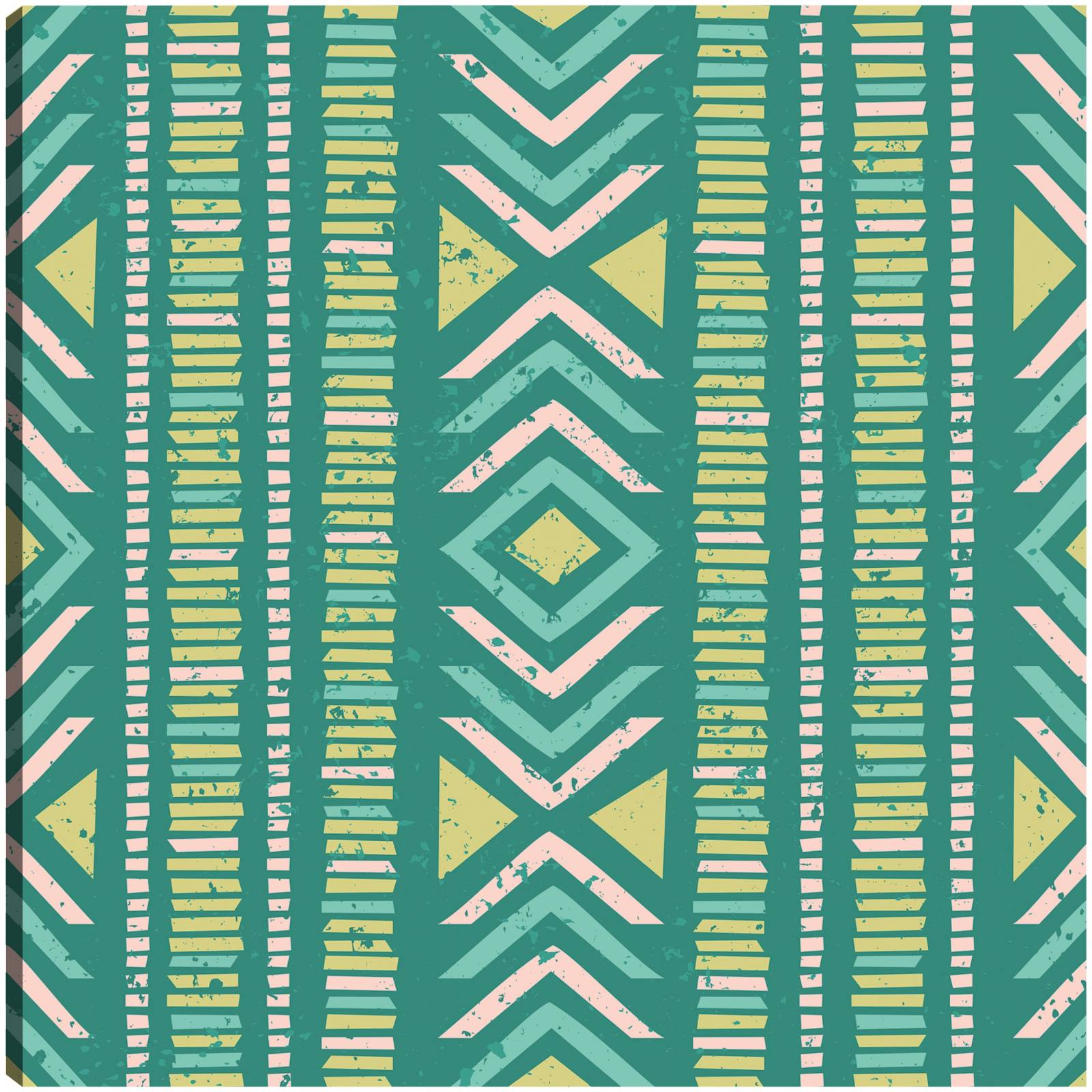 cuadro decorativo - Patrón de tango tribal verde azulado