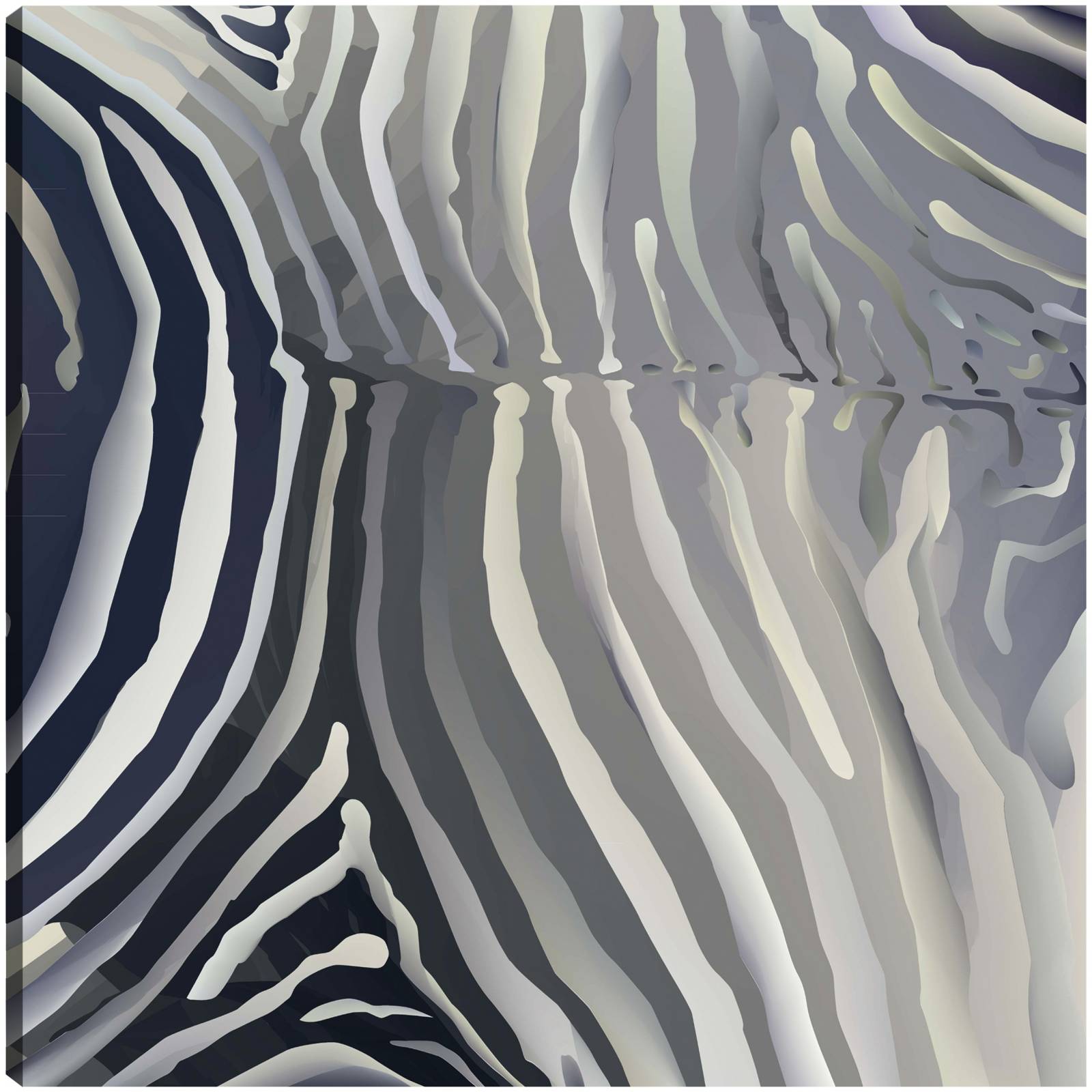 cuadro decorativo - Fundido a gris Estampado de cebra