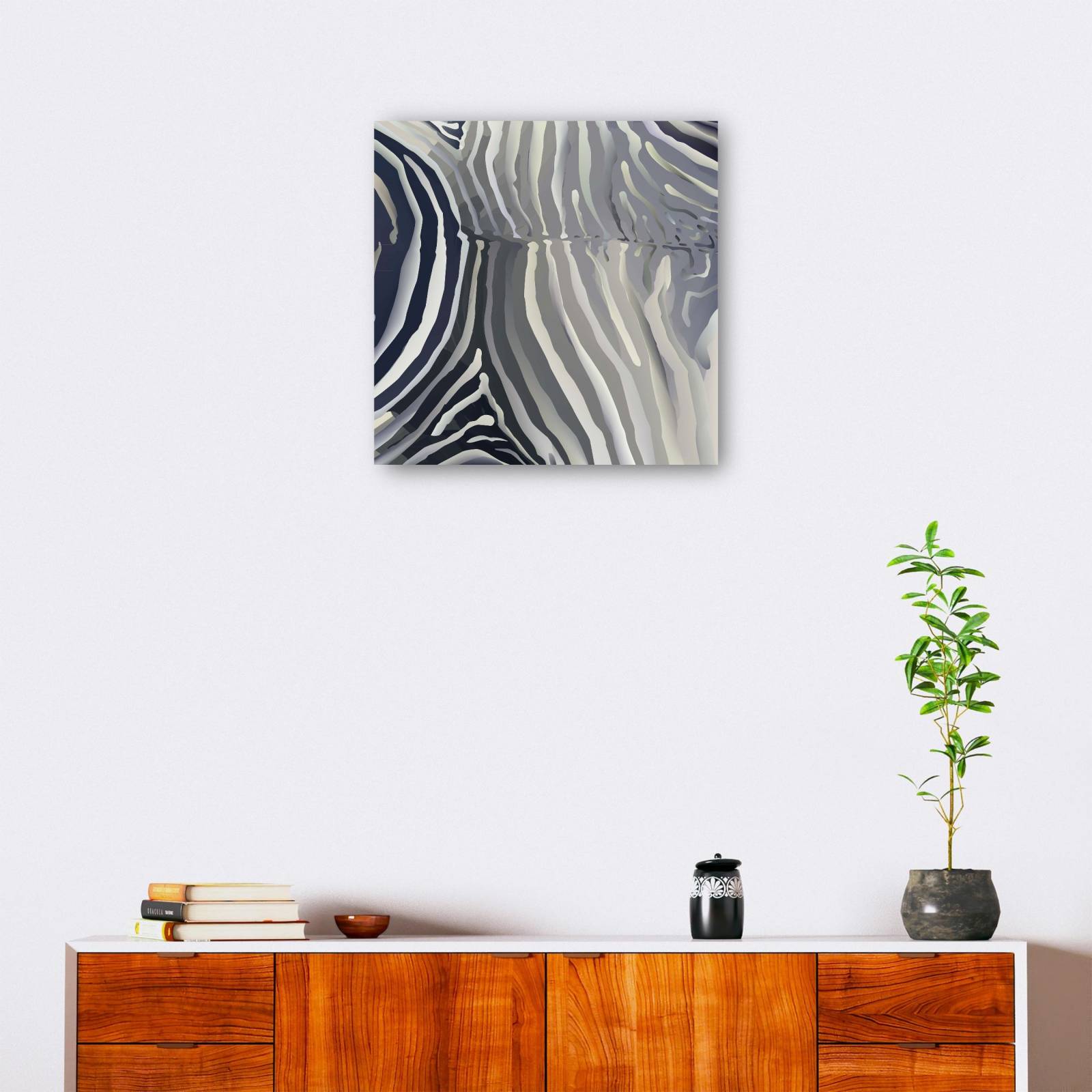 cuadro decorativo - Fundido a gris Estampado de cebra