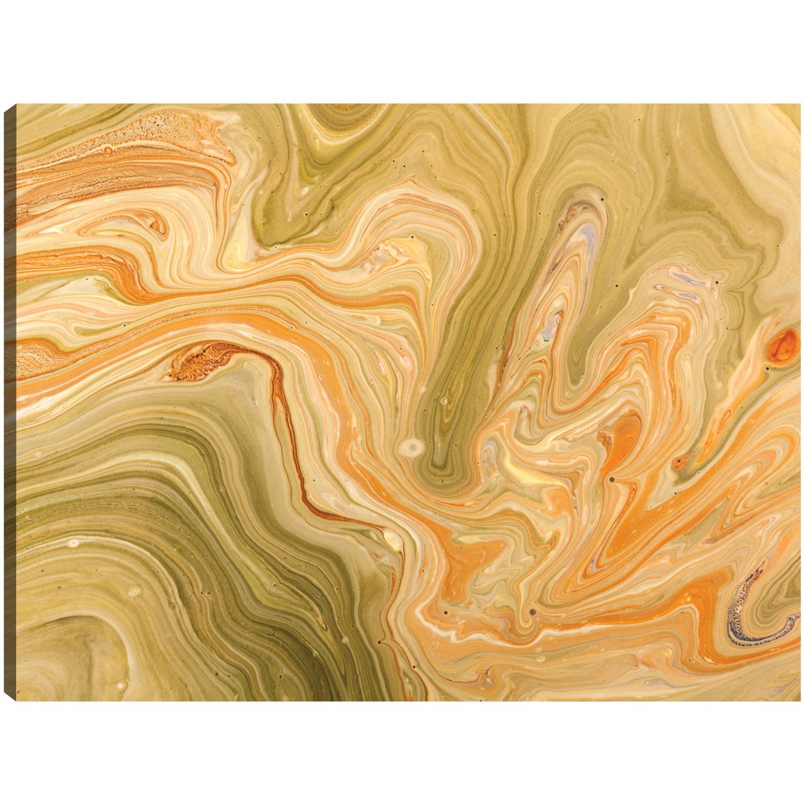 cuadro decorativo - Patrón de mármol dorado y ámbar