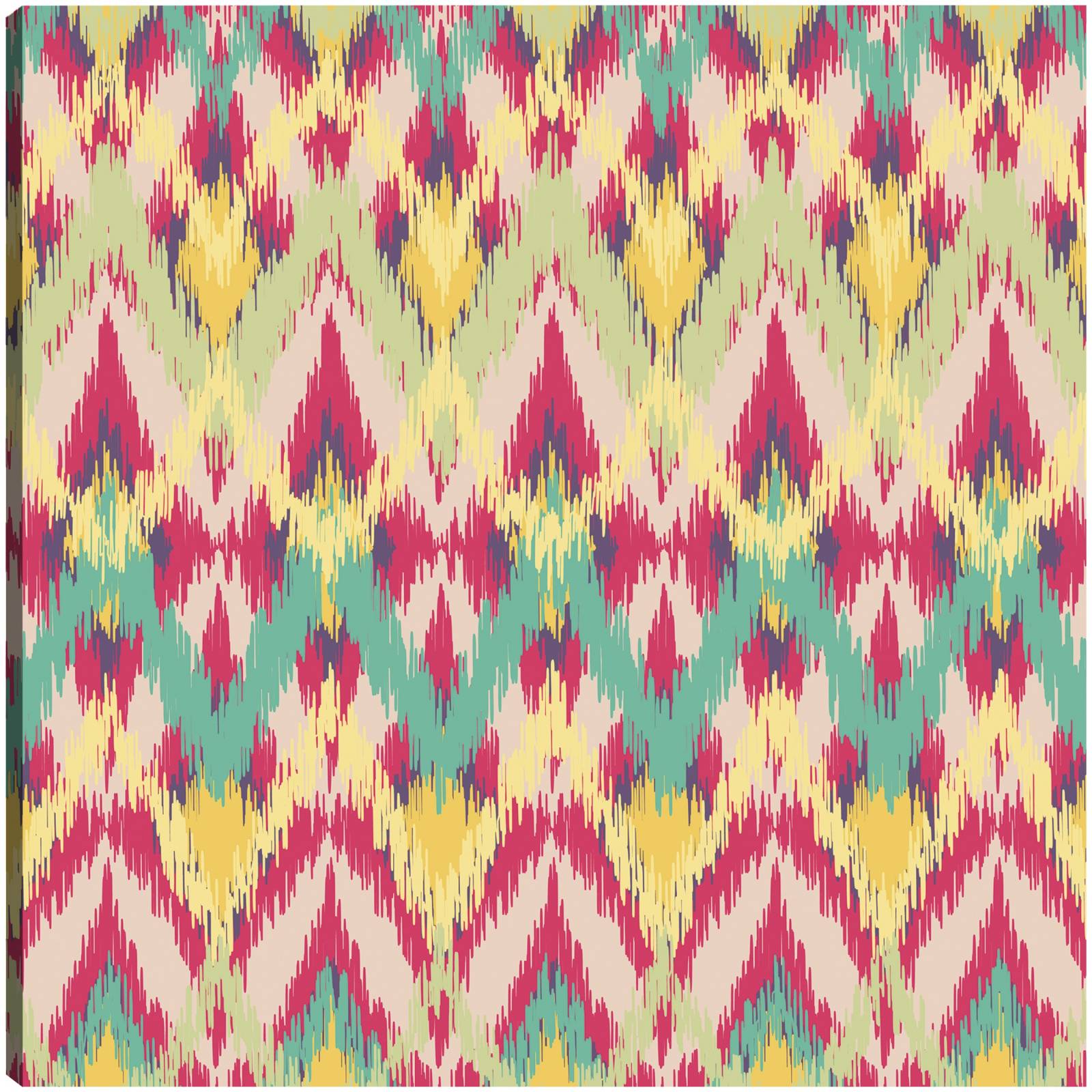 cuadro decorativo - Patrón de picos rosas Ikat