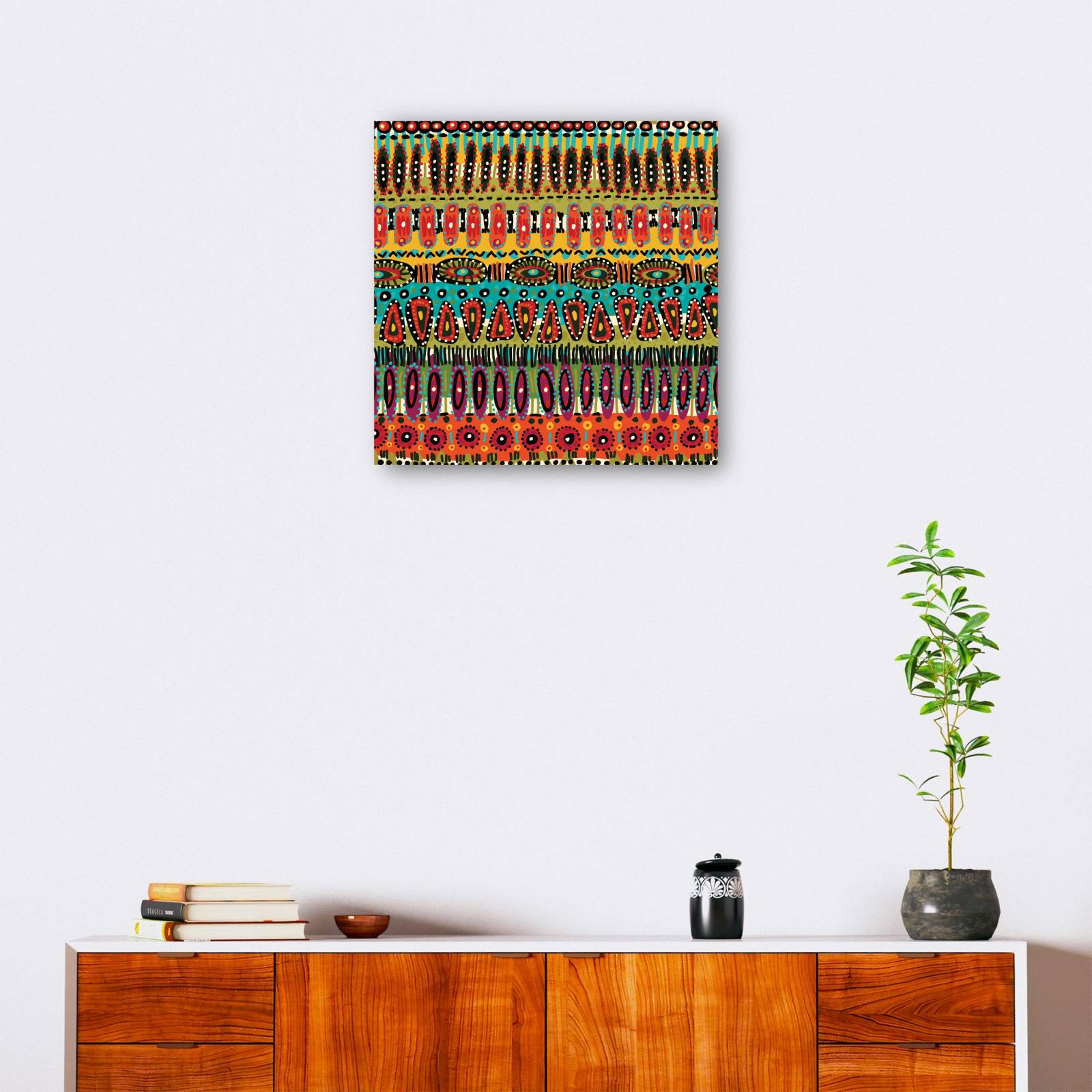 cuadro decorativo - Patrón tribal de puntos exóticos