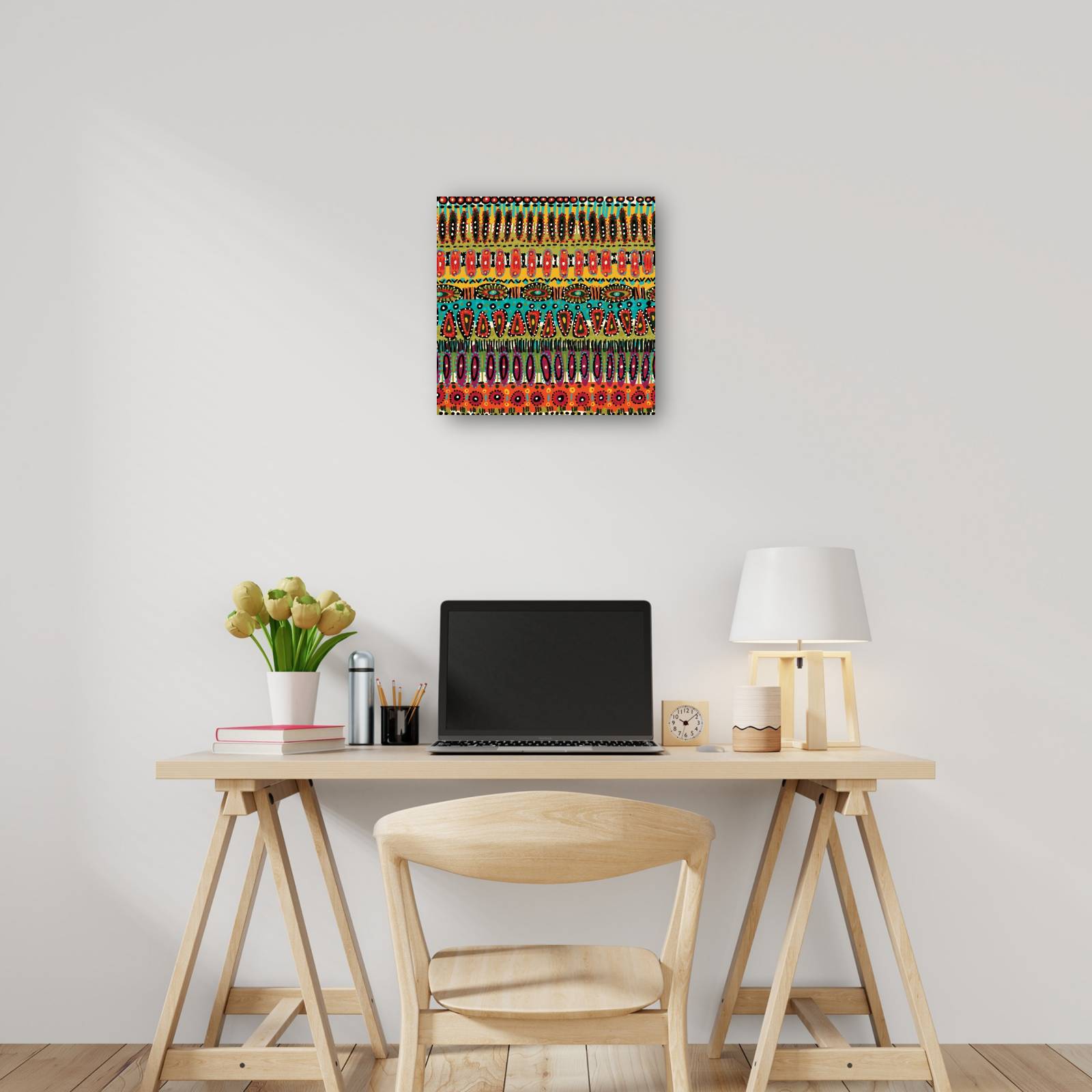 cuadro decorativo - Patrón tribal de puntos exóticos