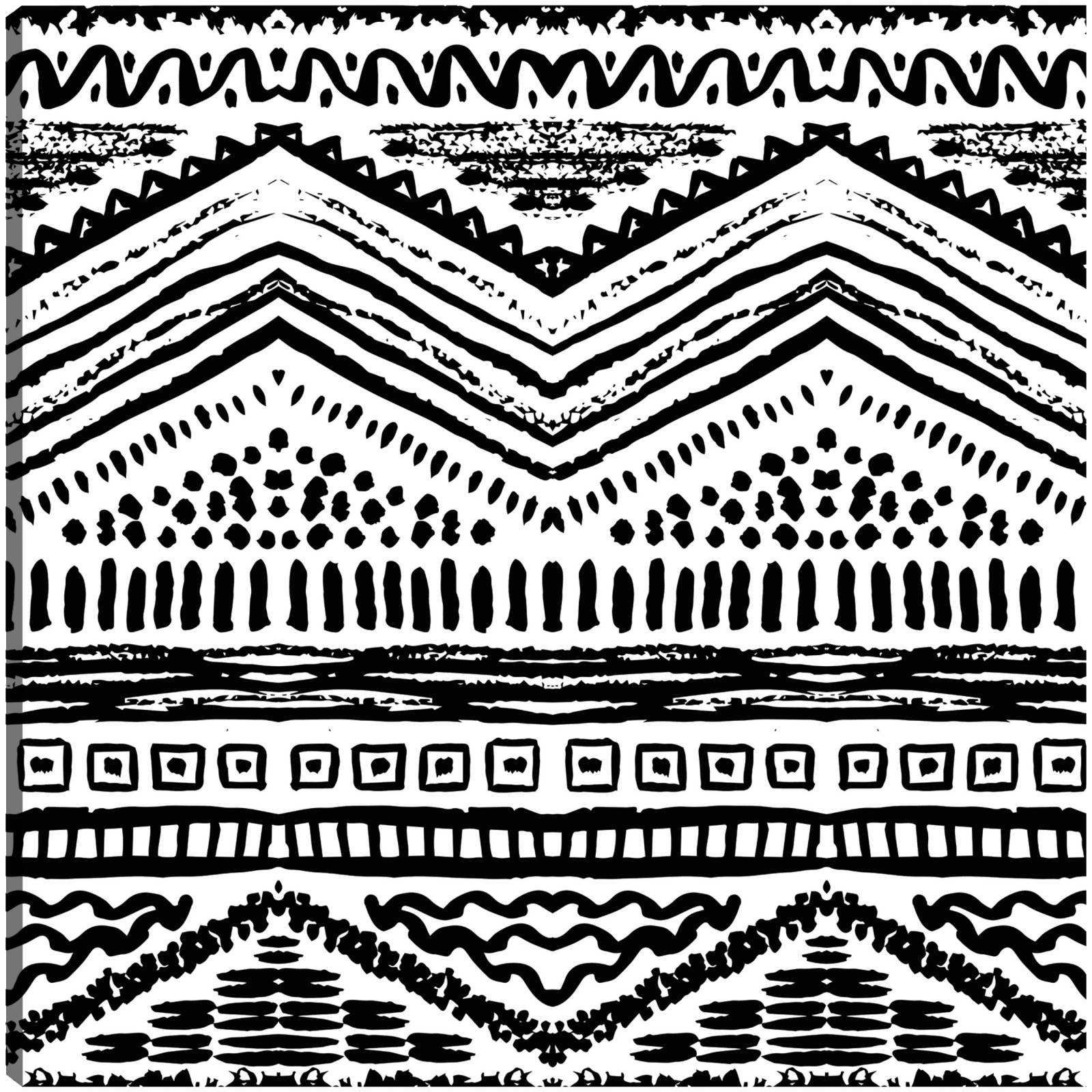 cuadro decorativo - Patrón tribal de rayas zigzag