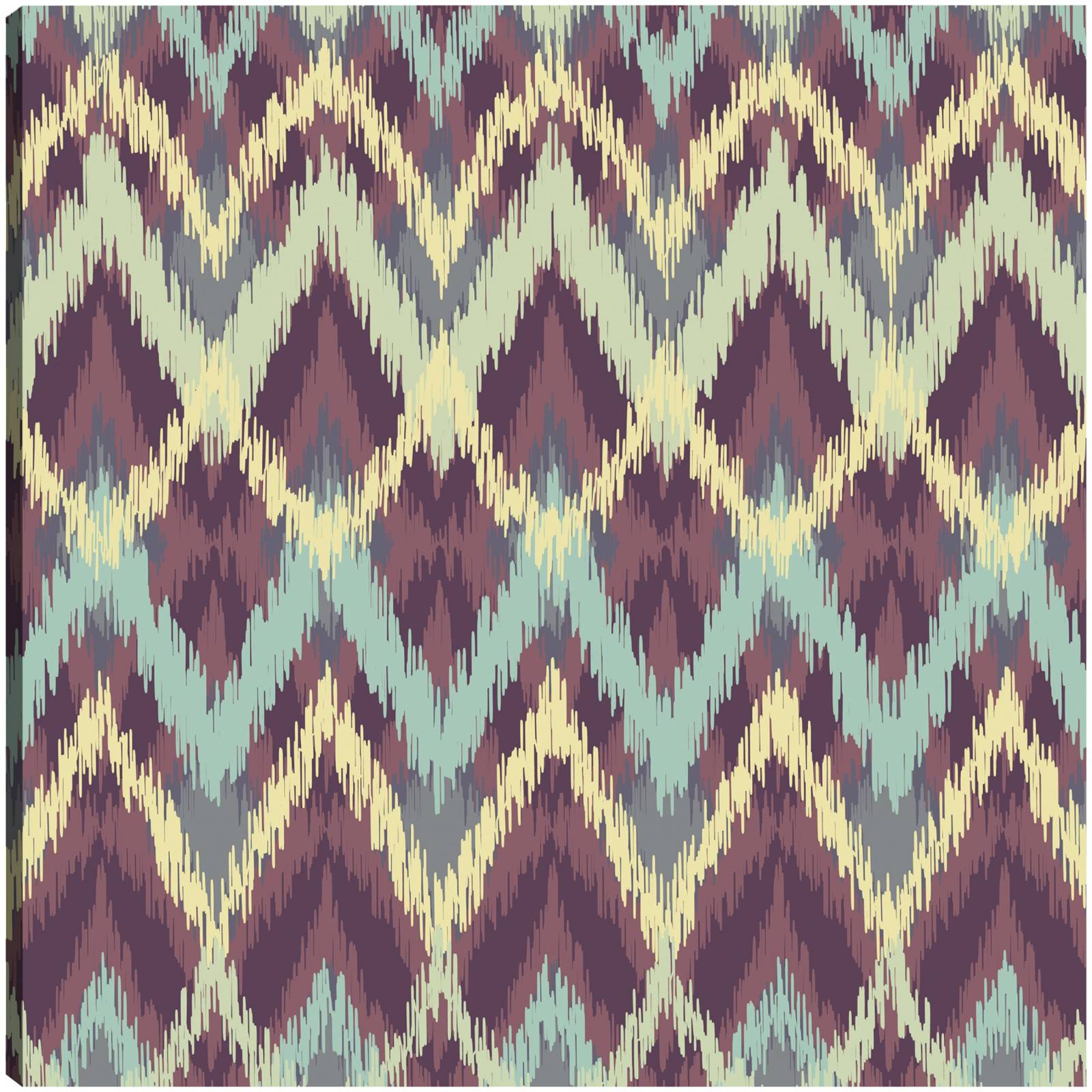 cuadro decorativo - Patrón Ikat de jeans morados
