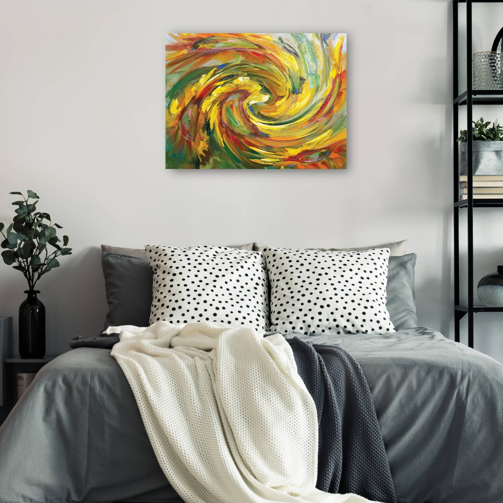 cuadro decorativo - Remolino de espectro de pintura al óleo