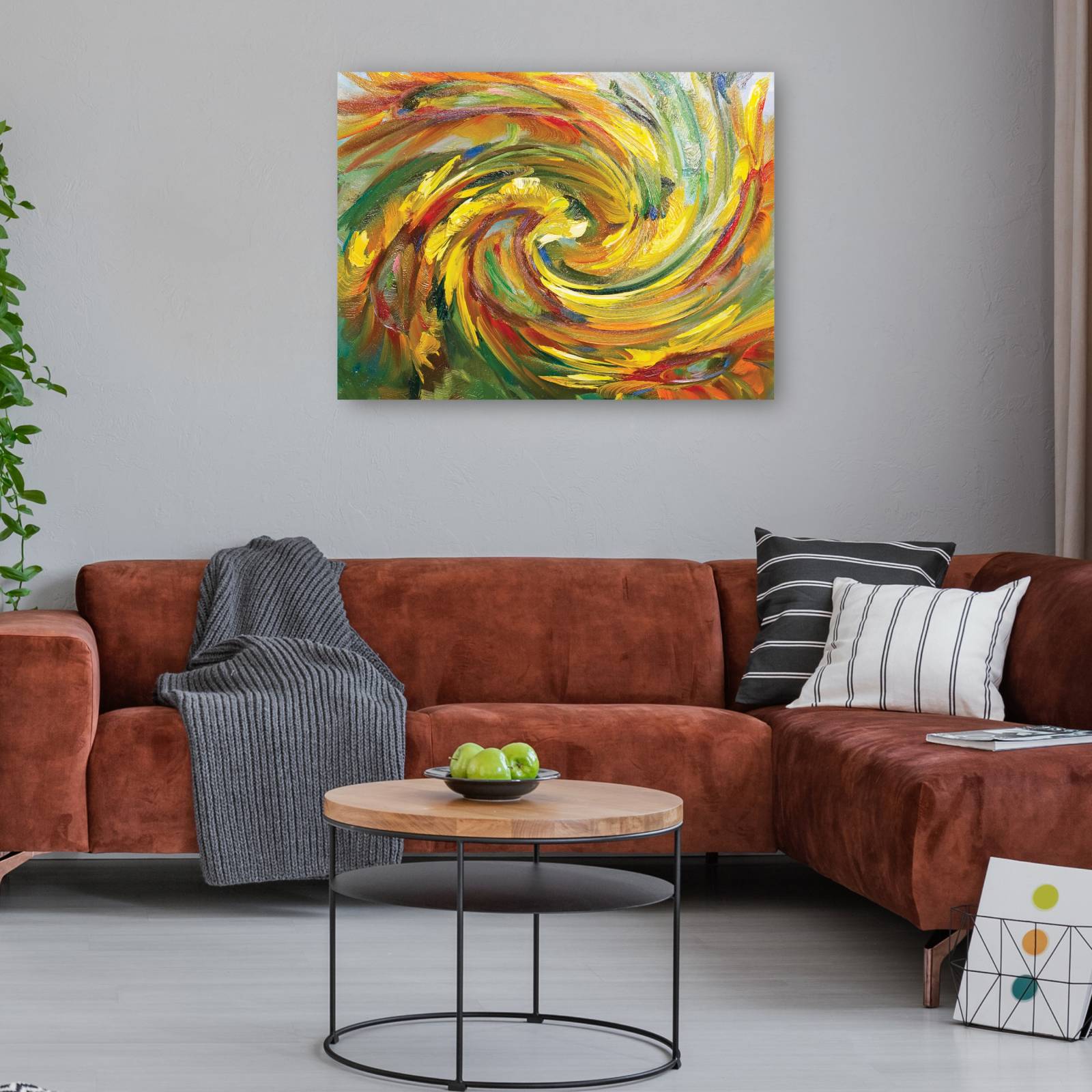 cuadro decorativo - Remolino de espectro de pintura al óleo