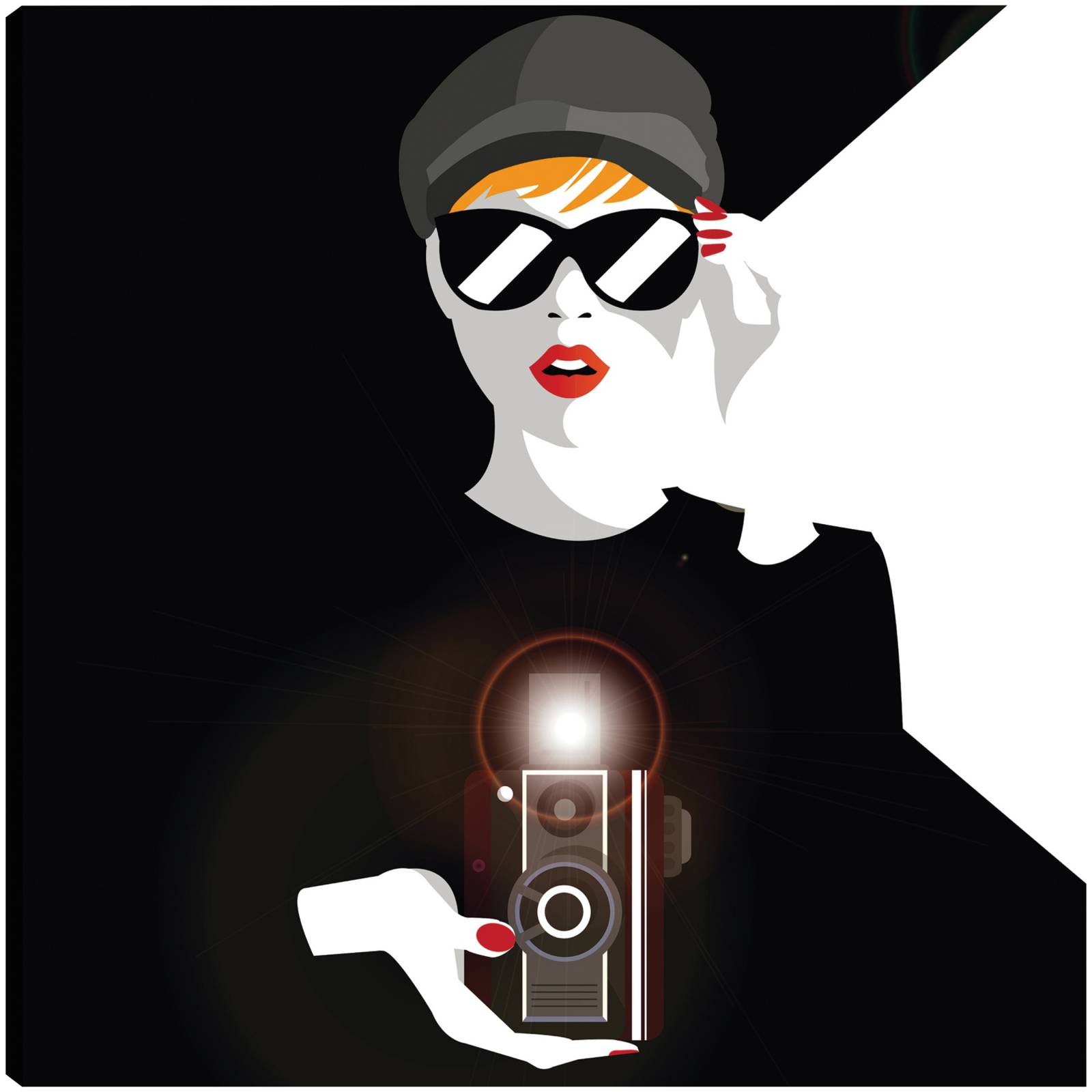 cuadro decorativo - Sonríe para tu foto Chica